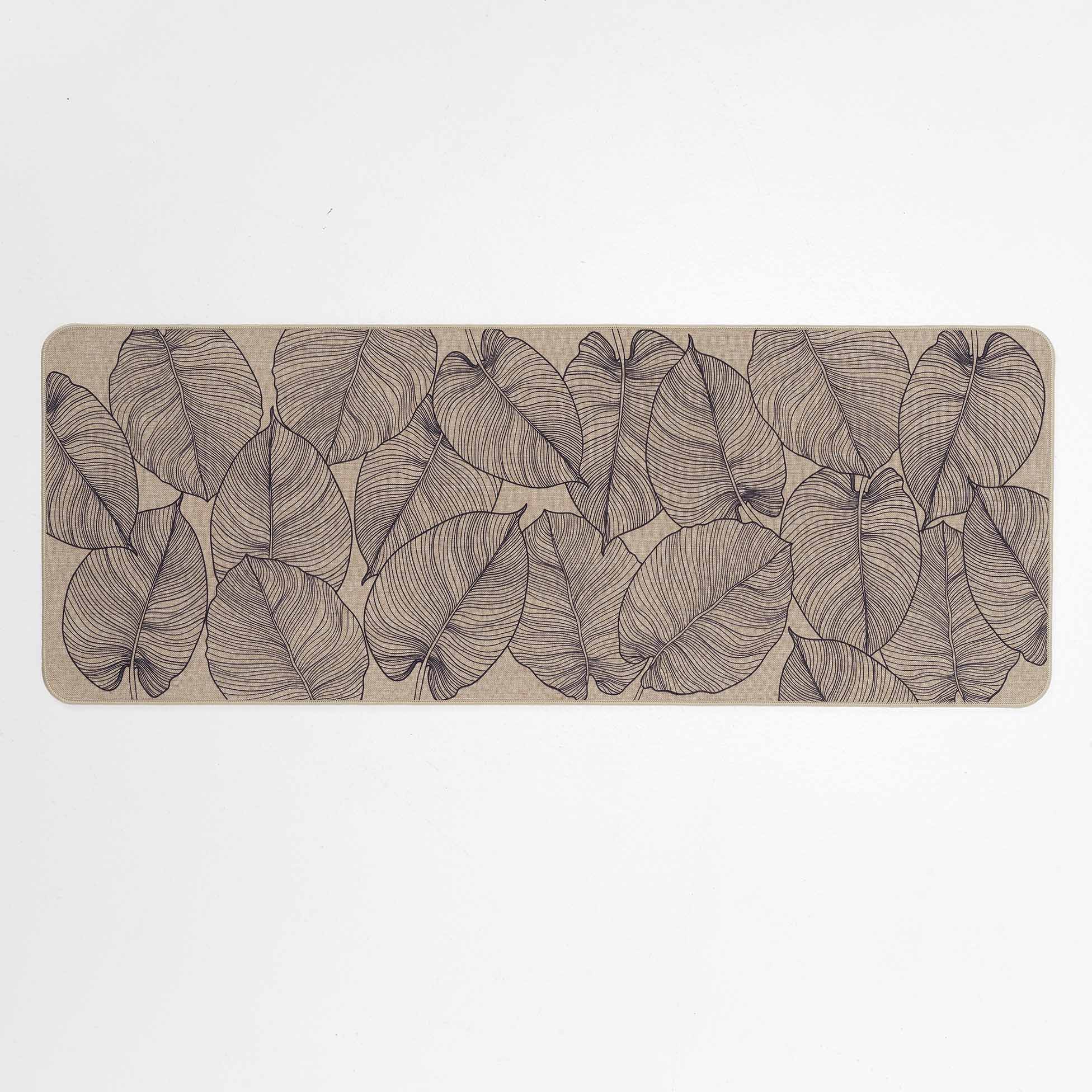 Tapis de cuisine feuilles JADE