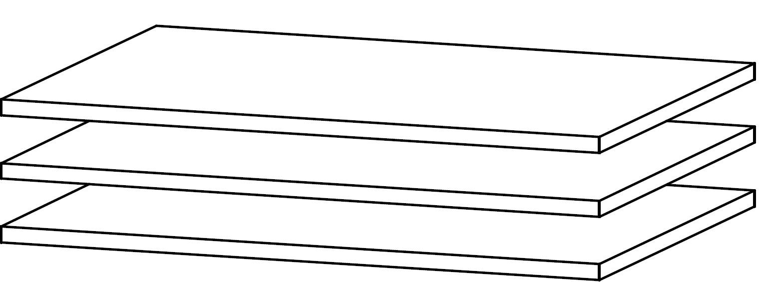 Fachböden 3er-Set 97W3 PRENZLAU