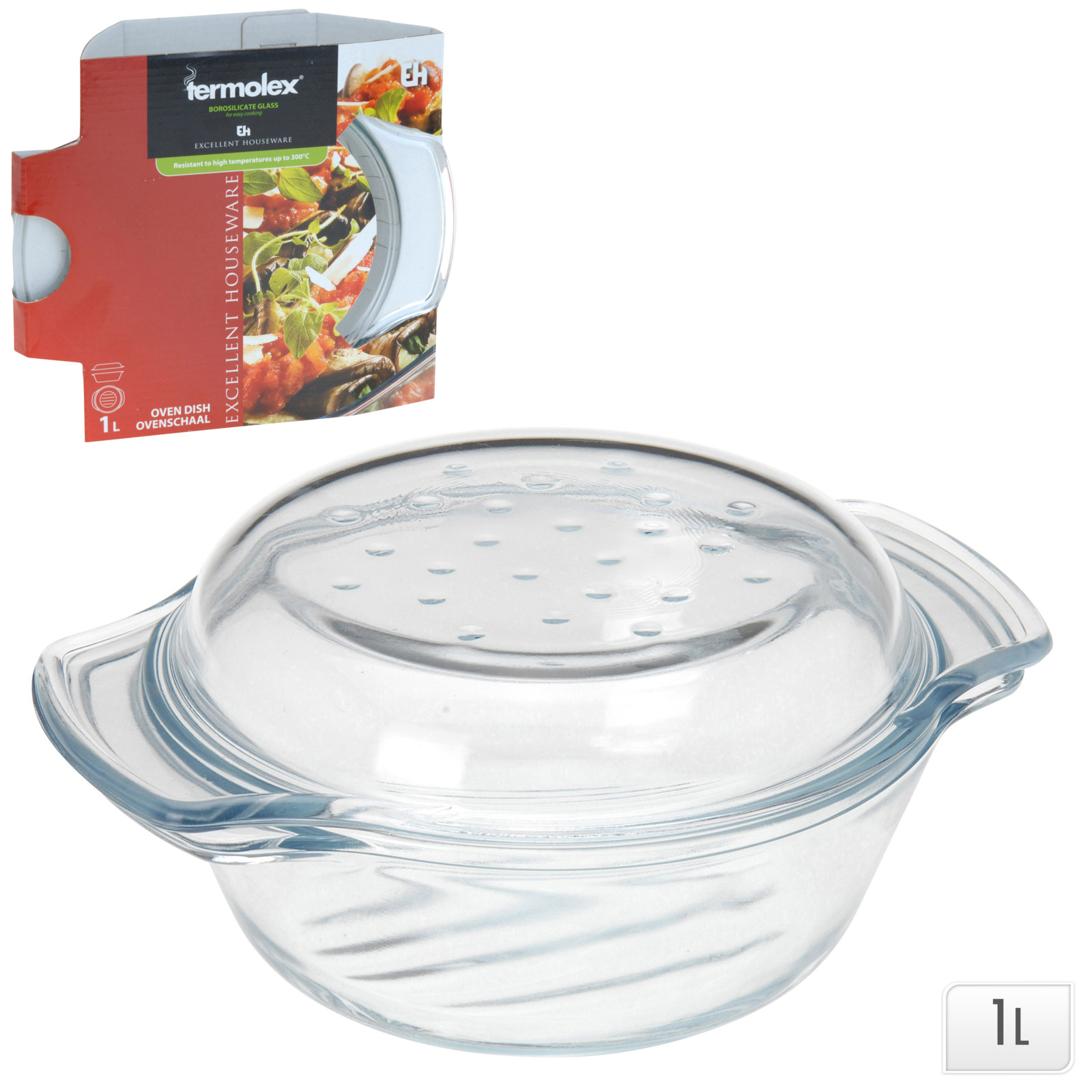 Plat à gratin inox avec couvercle 19,2 litres