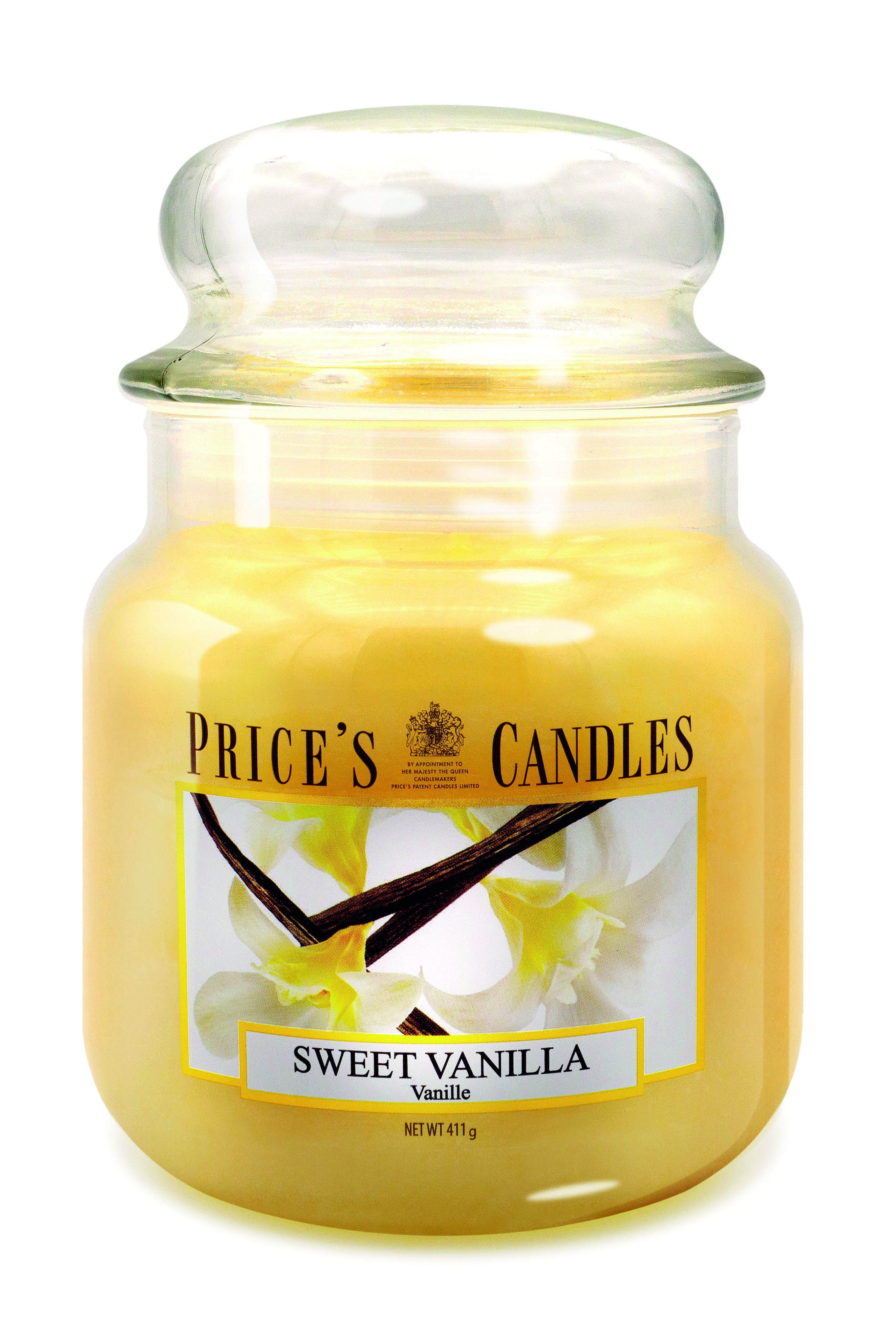 Bougie parfumée dans pot en verre avec couvercle Sweet Vanilla PRICES Bougie parfumée dans pot en verre avec couvercle Sweet Vanilla PRICES