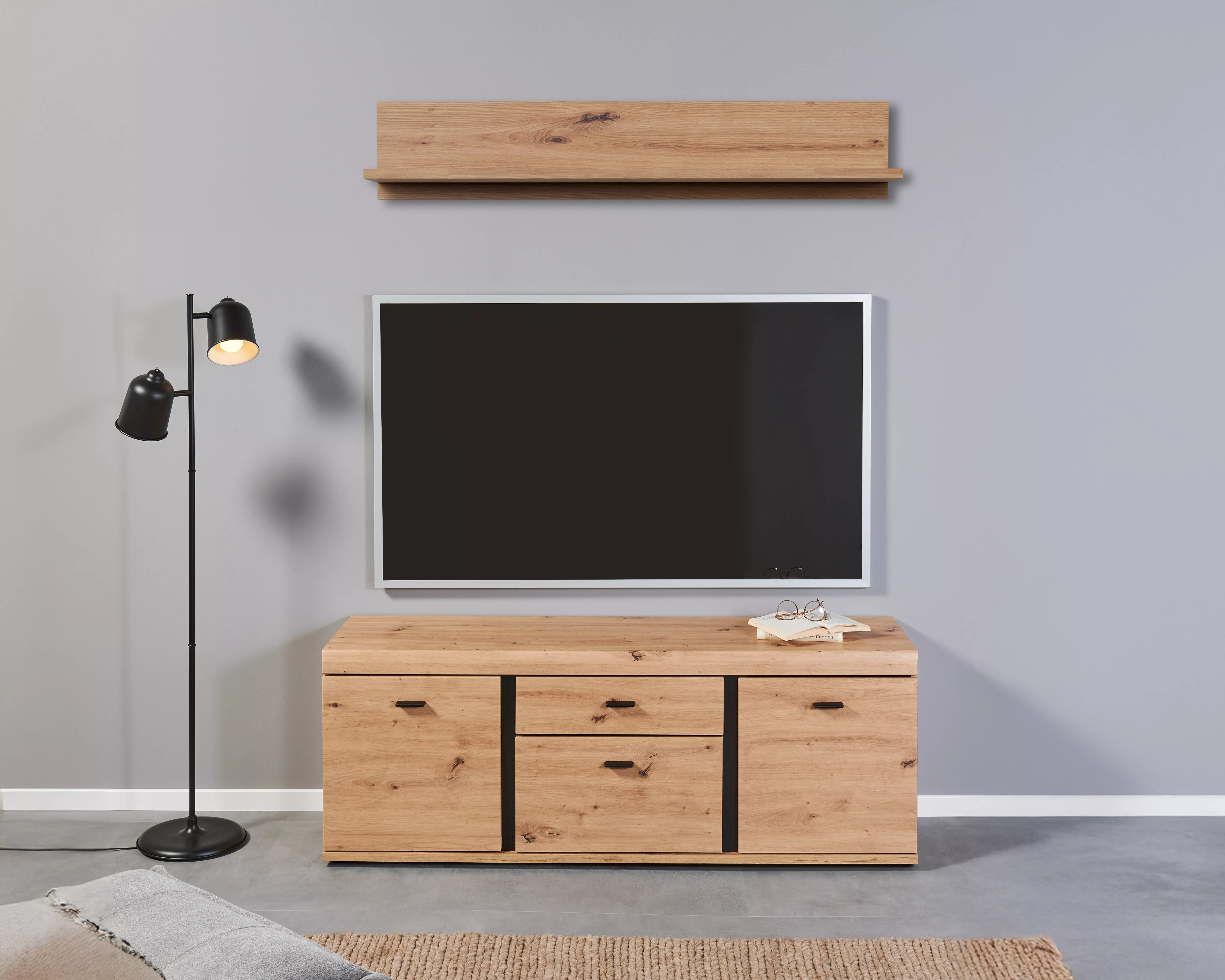 Lowboard mit Wandboard KRETA