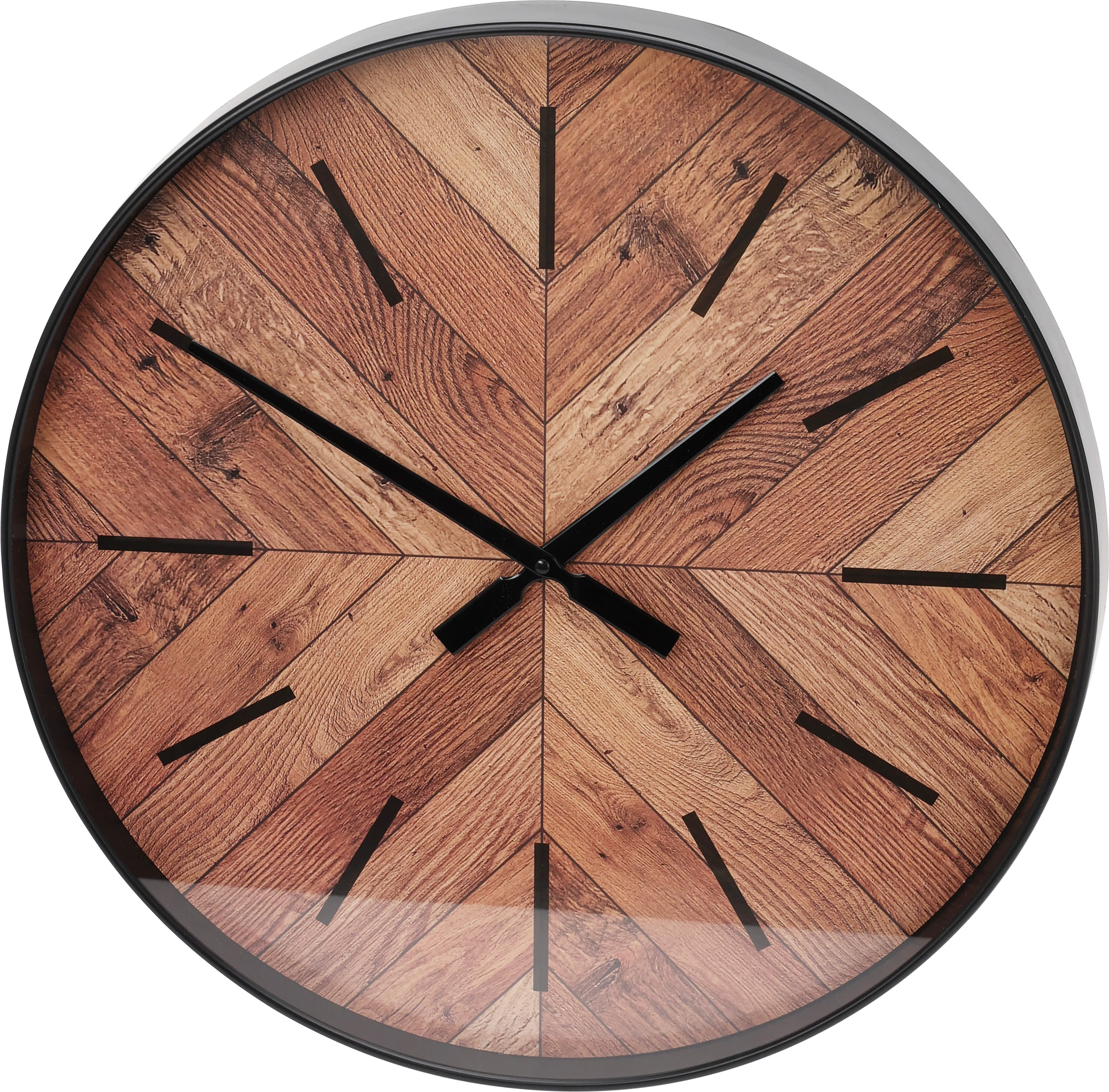 Horloge murale aspect bois EH