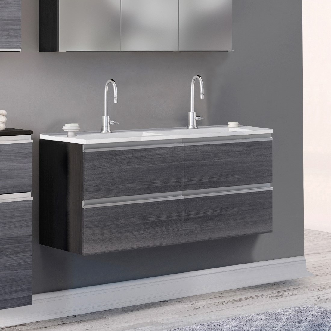 Meuble sous vasque avec lavabo 120 cm AREZZO