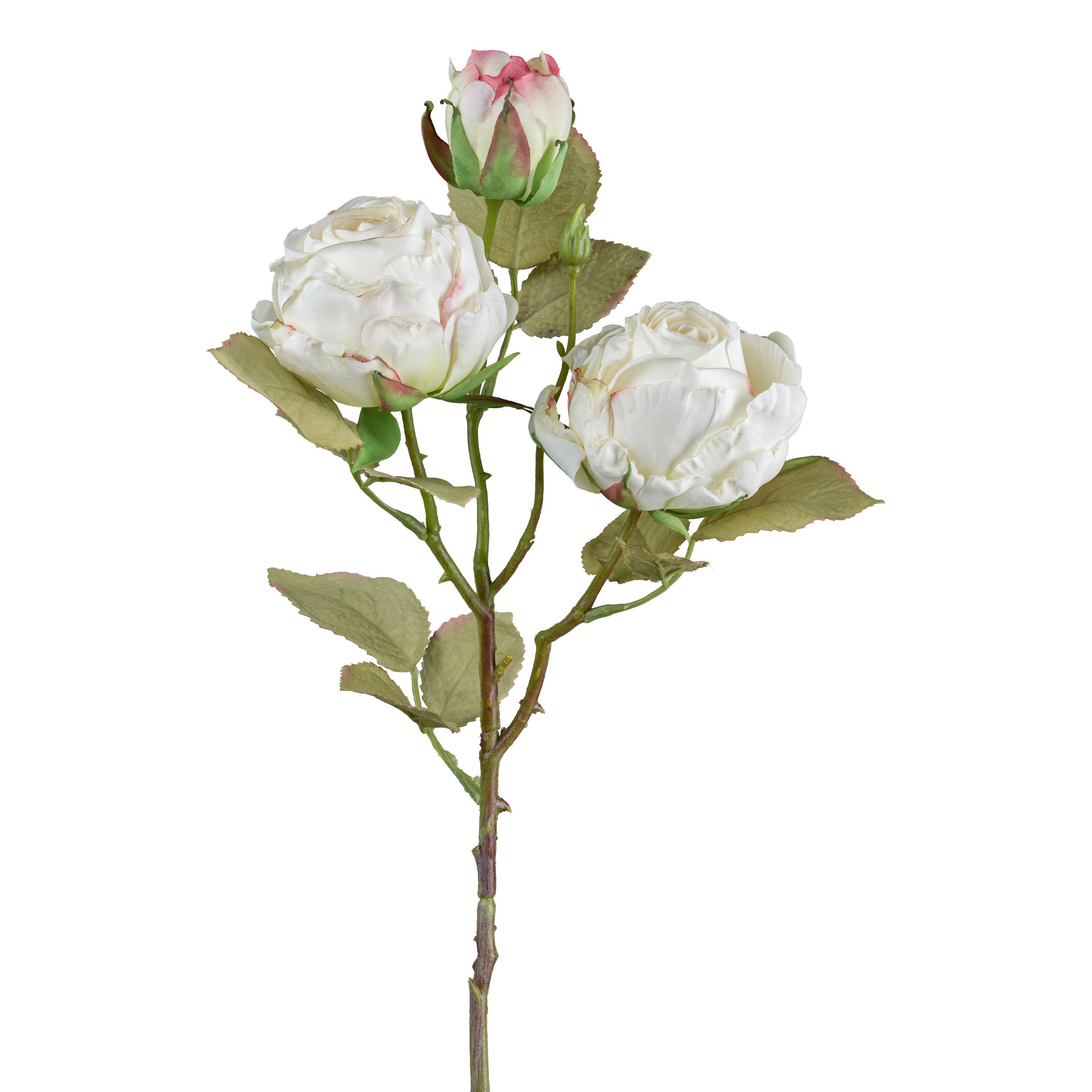 Deko-Blume 3er VINTAGE ROSE