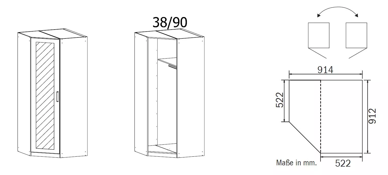Armoire d'angle LINDAU