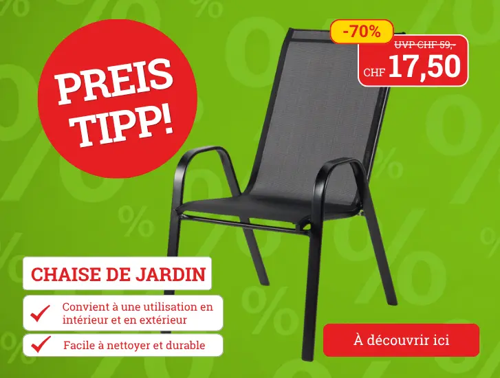 Prix INCROYABLE ! Chaise de jardin NADJA. Découvrez-la ici