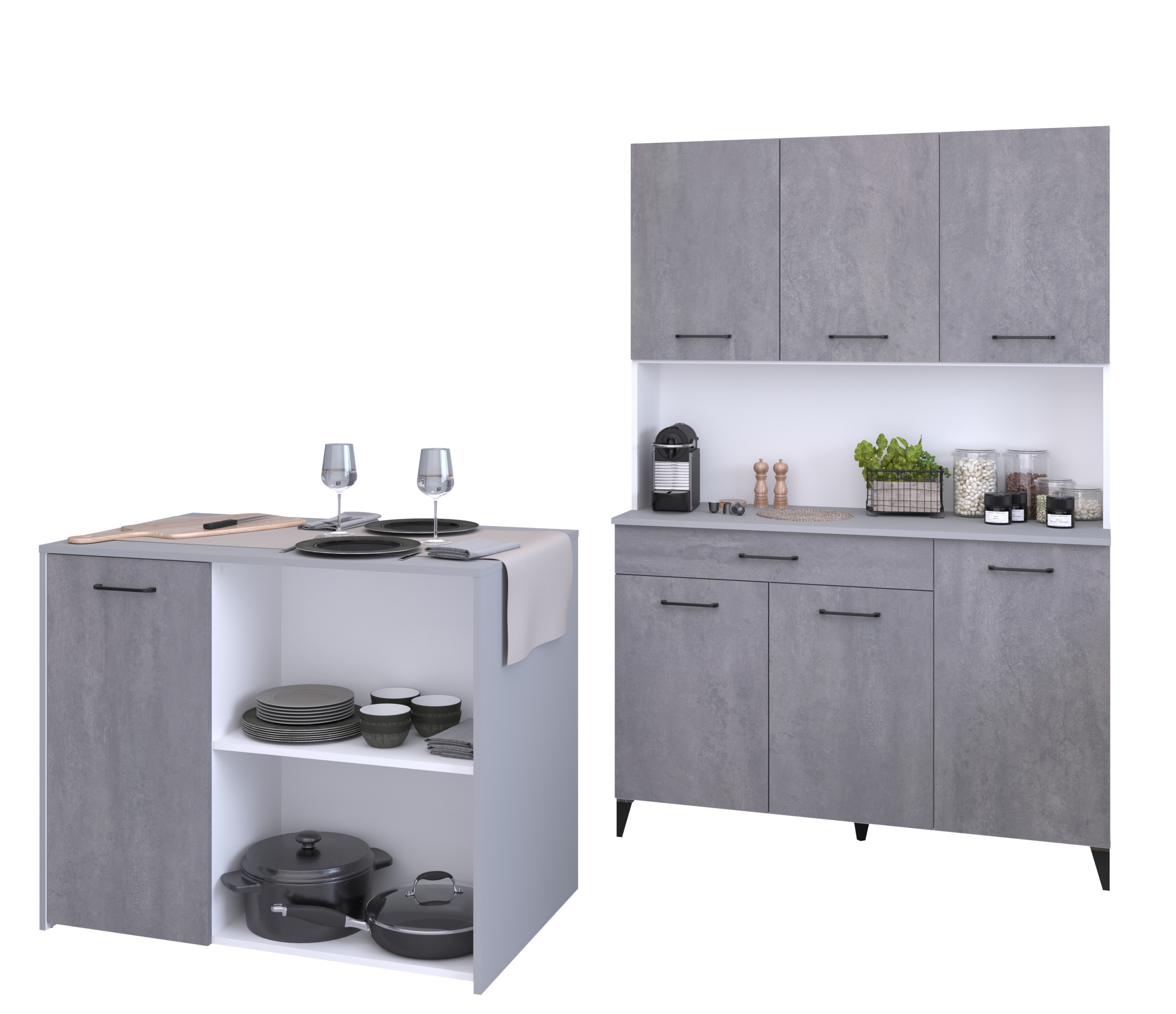 Ensemble avec buffet de cuisine MEMPHIS 4