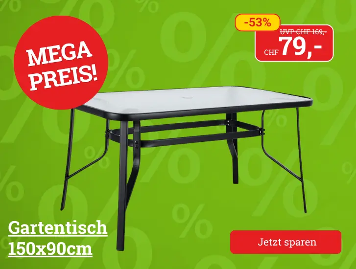 Jetzt MEGA sparen! Gartentisch NADJA. Hier entdecken