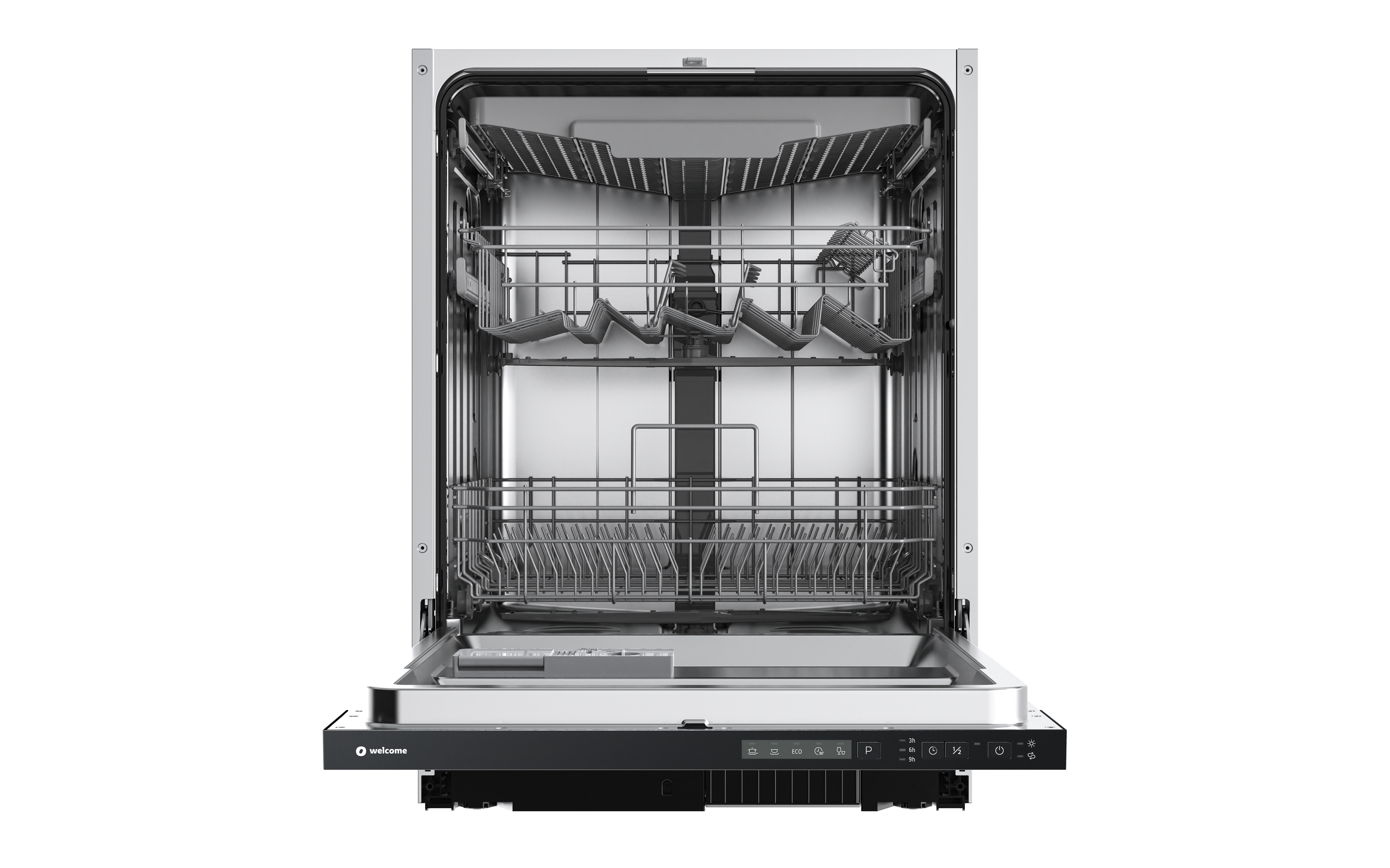 Küchenblock mit E-Geräten CORNWALL (Ecke-Backofen-Geschirrspüler-Kühlschrank-Mikrowelle) II