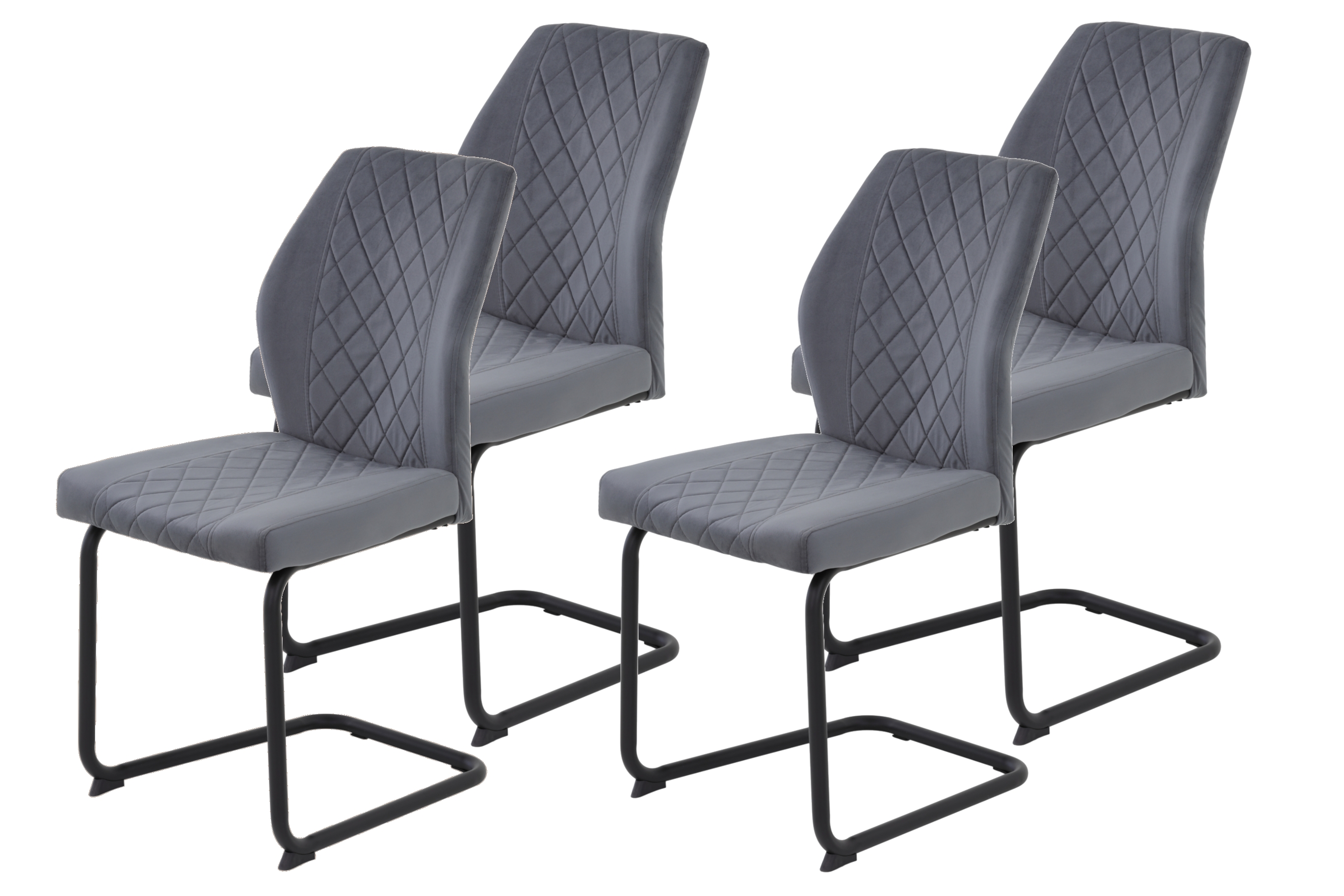 Lot de 4 chaises à piètement luge OSLO S Lot de 4 chaises à piètement luge OSLO S