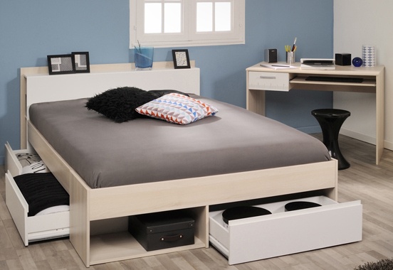 Bett mit Schreibtisch MOST 62