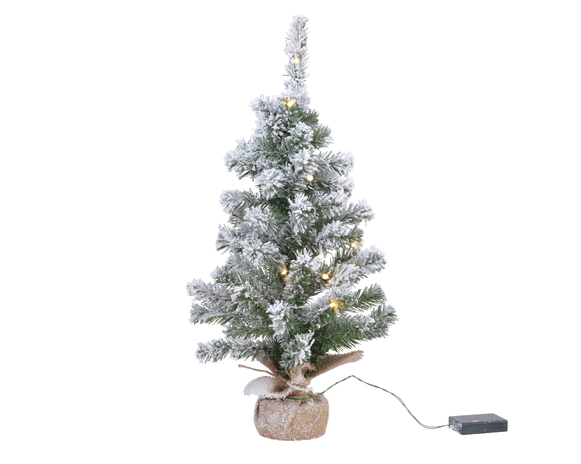 Mini Tannenbaum 75cm mit LED Lichterkette beschneit IMPERIAL KIEFER