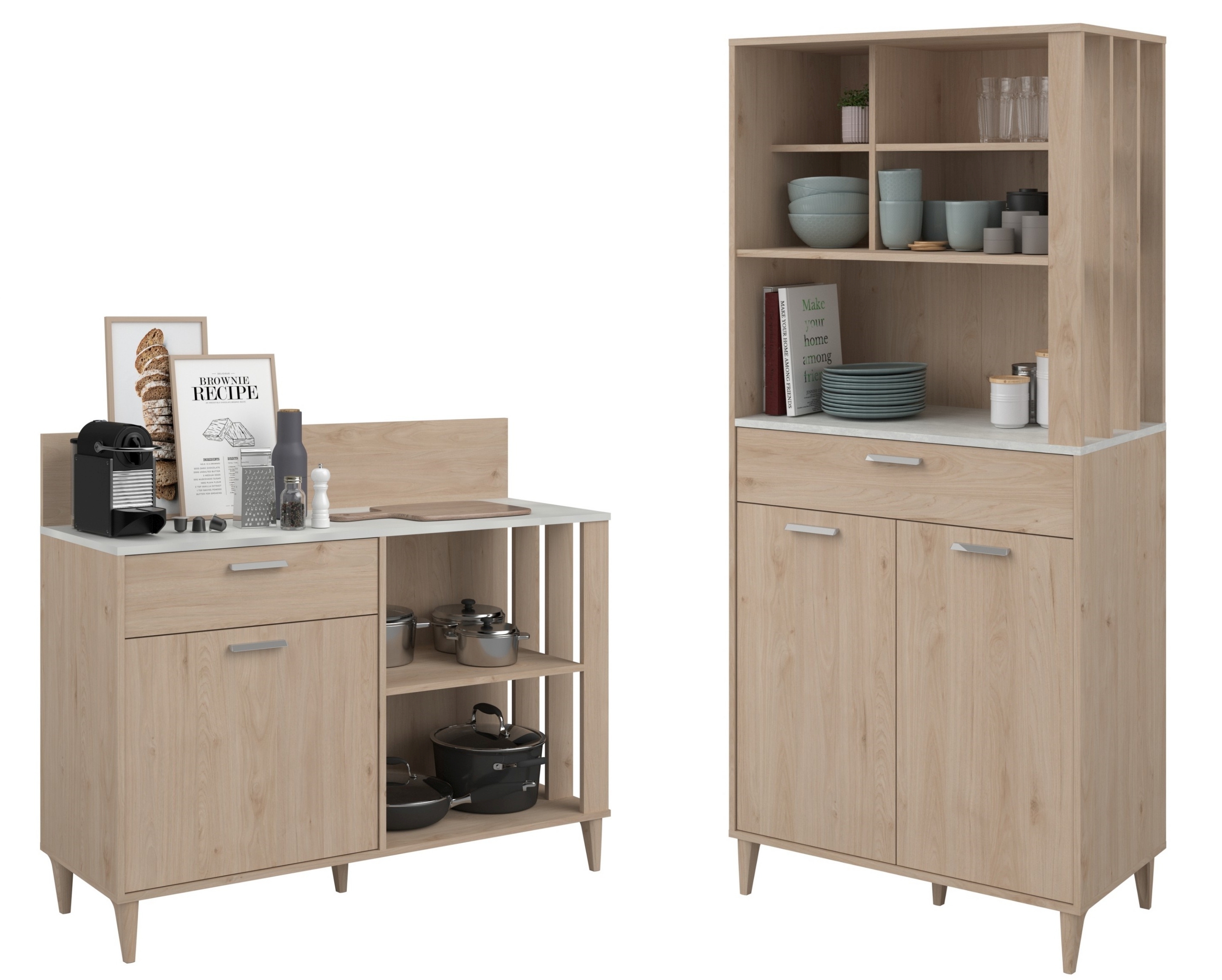 Ensemble buffet de cuisine et desserte ATLANTA 2