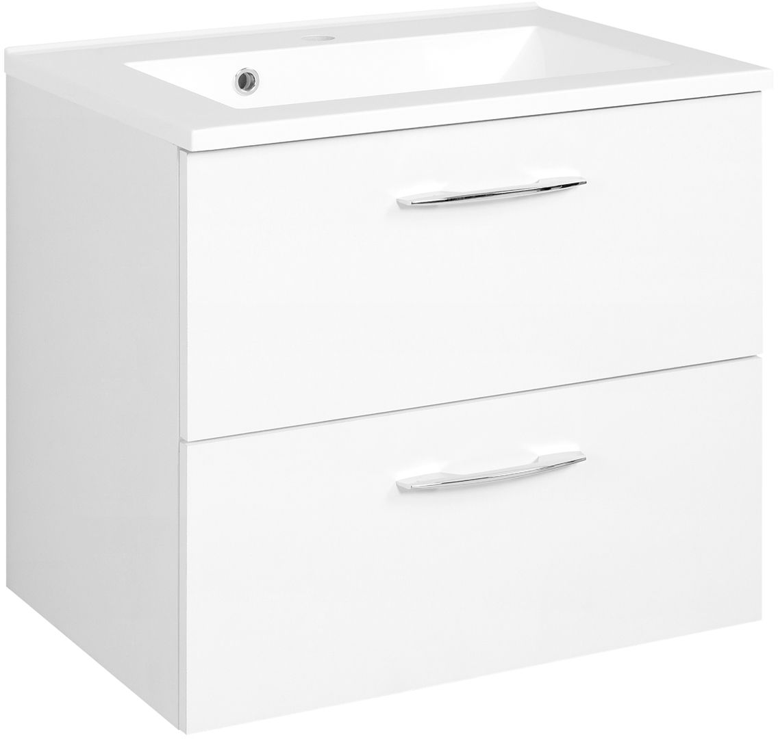 Waschbeckenunterschrank 60 mit Mineralgussbecken PORTOFINO | weiss |  459636-0