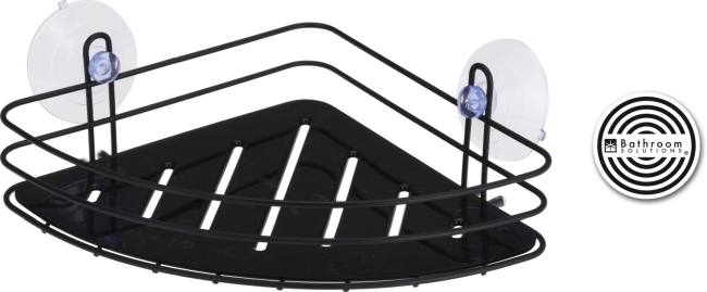 Etagère d'angle douche  ton noir