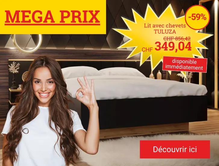Prix MEGA! Ensemble de lit TULUZA