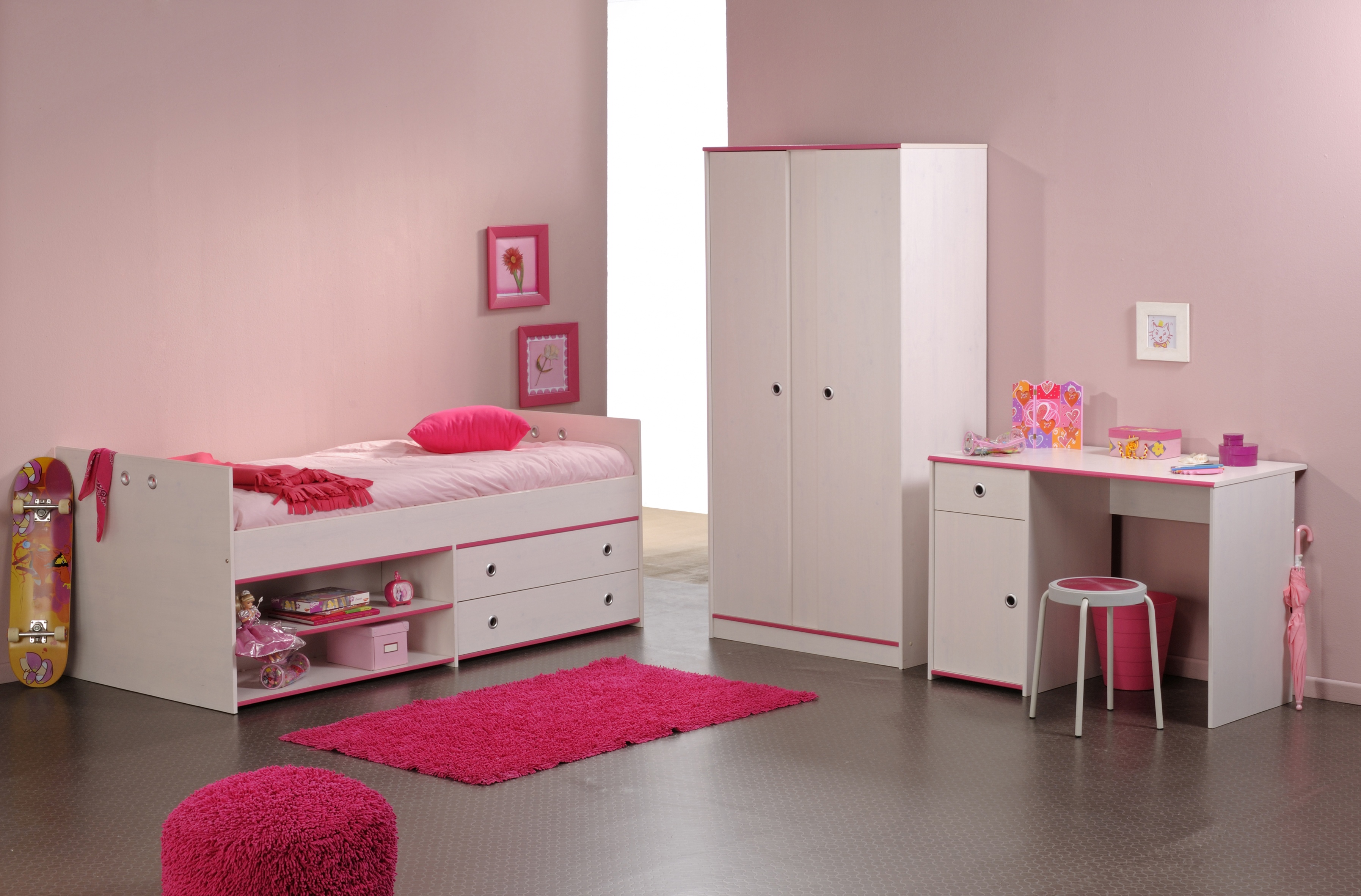 Kinderzimmer SMOOZY 7 - Komplettset | Kiefer weiß | Modern | 451789-0