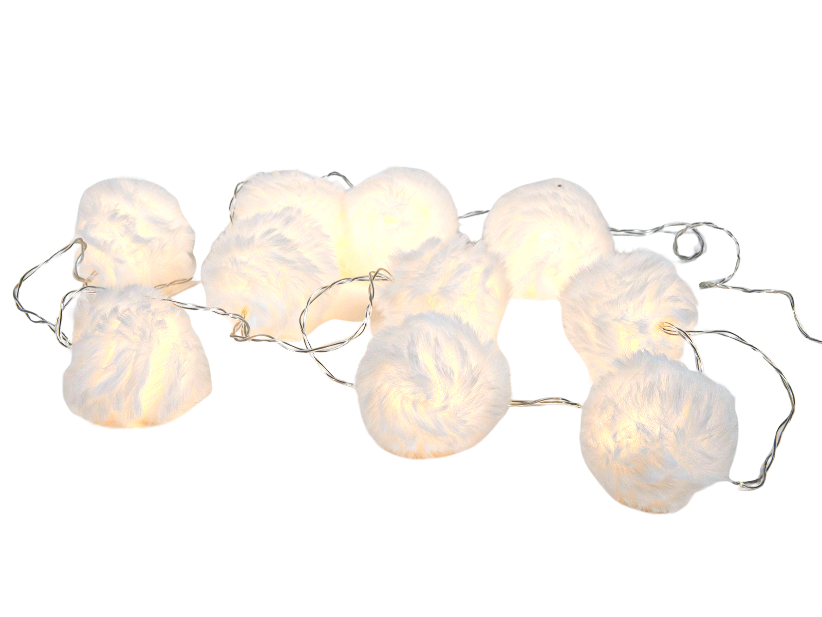 Lichterkette Feder Pompoms MERRY CHRISTMAS Lichterkette Feder Pompoms MERRY CHRISTMAS