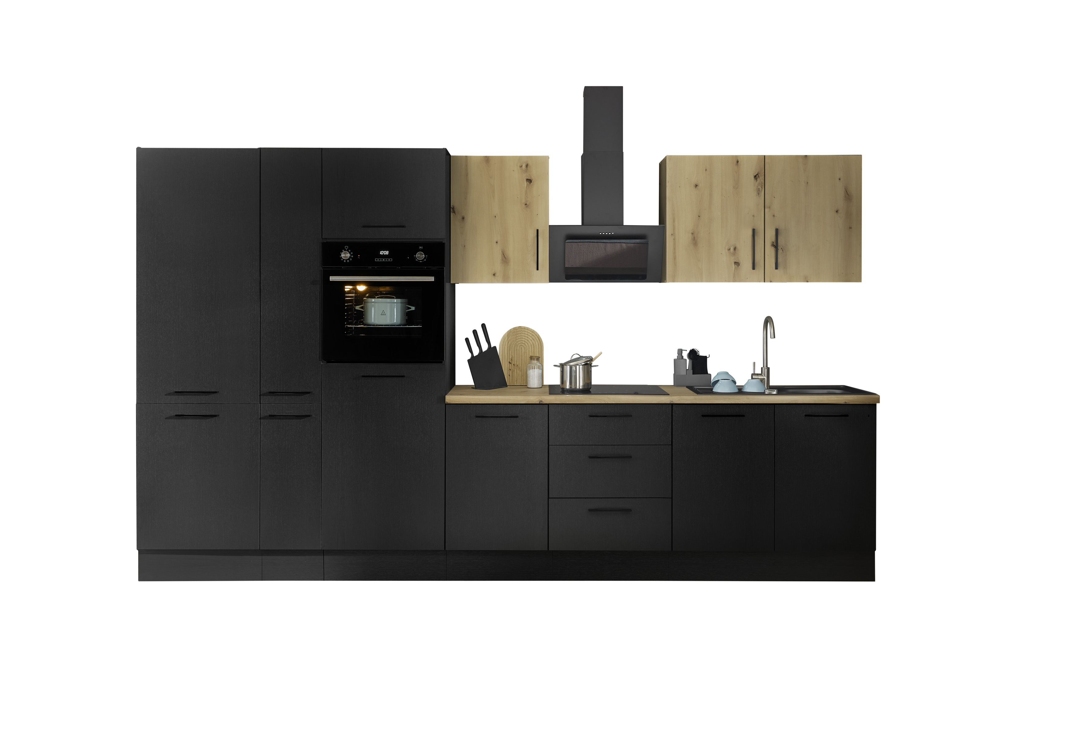 Bloc cuisine avec électroménager CORNWALL (bloc cuisine-four-réfrigérateur-armoire coulissante) VIII Bloc cuisine avec électroménager CORNWALL (bloc cuisine-four-réfrigérateur-armoire coulissante) VIII