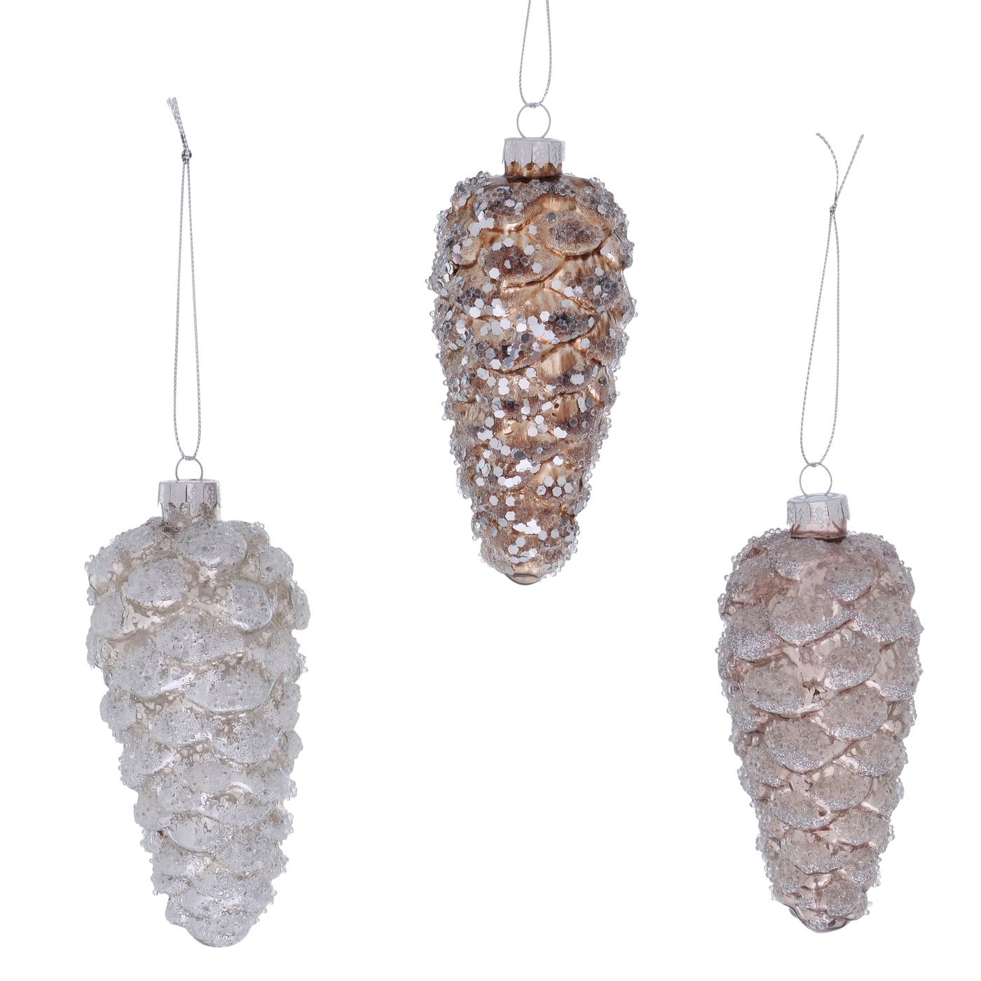 Weihnachtskugel Zapfen 12cm CELYN