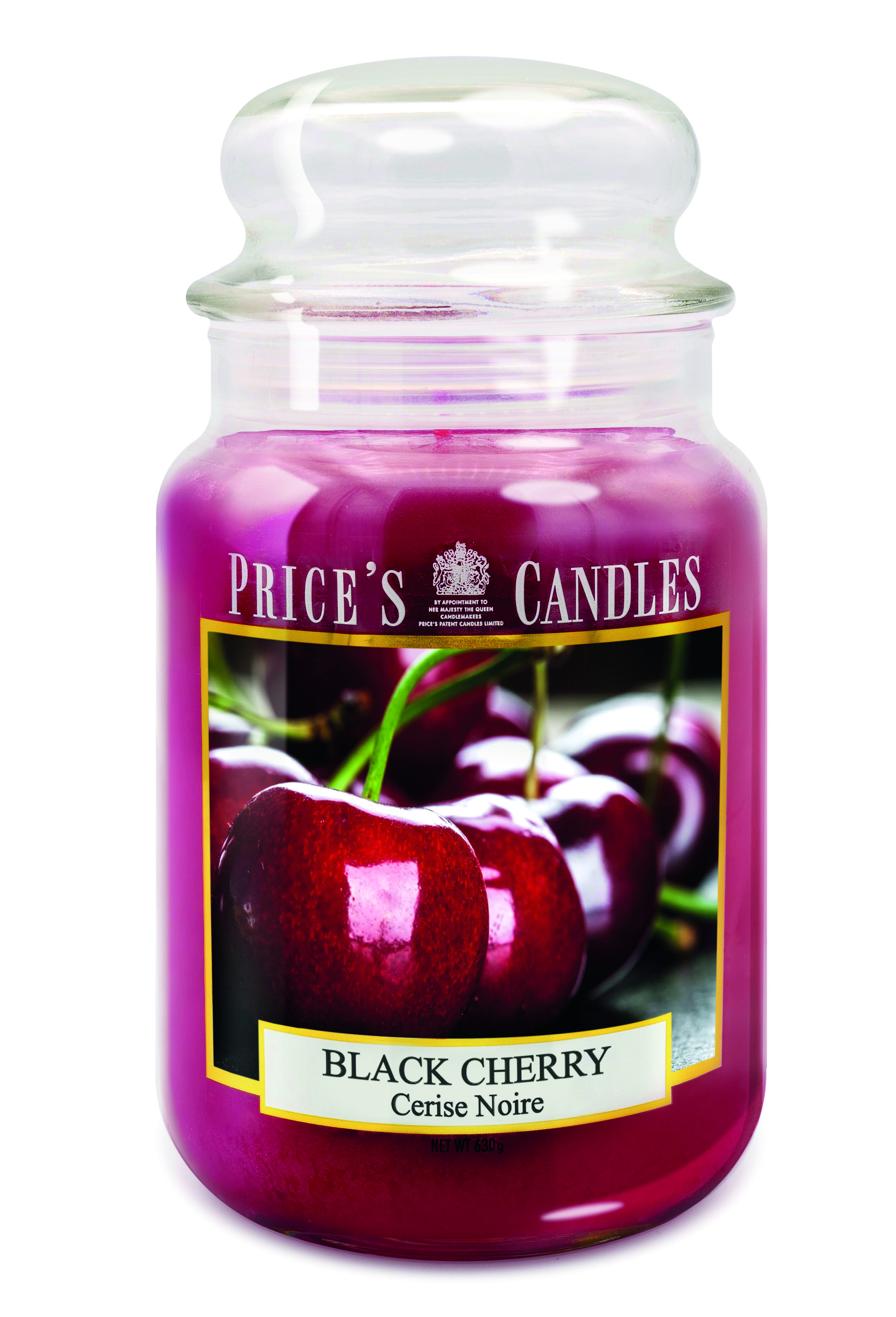 Bougie parfumée dans pot en verre avec couvercle Black Cherry PRICES Bougie parfumée dans pot en verre avec couvercle Black Cherry PRICES