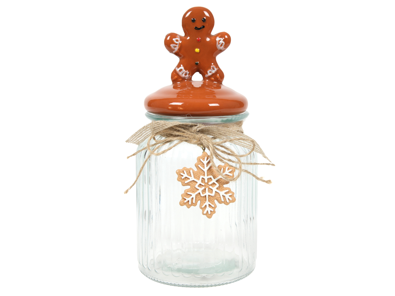 Vorratsglas mit 3D Lebkuchenmann MERRY CHRISTMAS