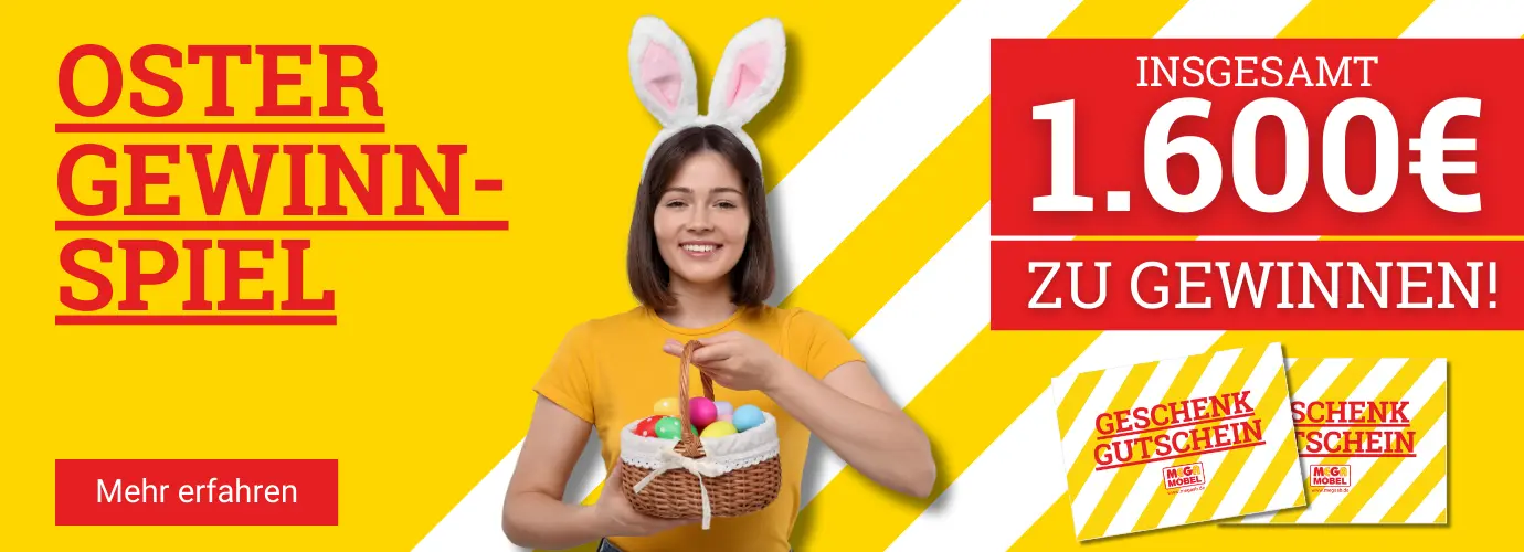 MEGA Ostergewinnspiel - Einkaufsgutscheine im Wert von bis zu 1.600€ gewinnen.