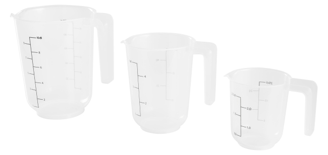 Lot de 3 verres mesureurs DAY