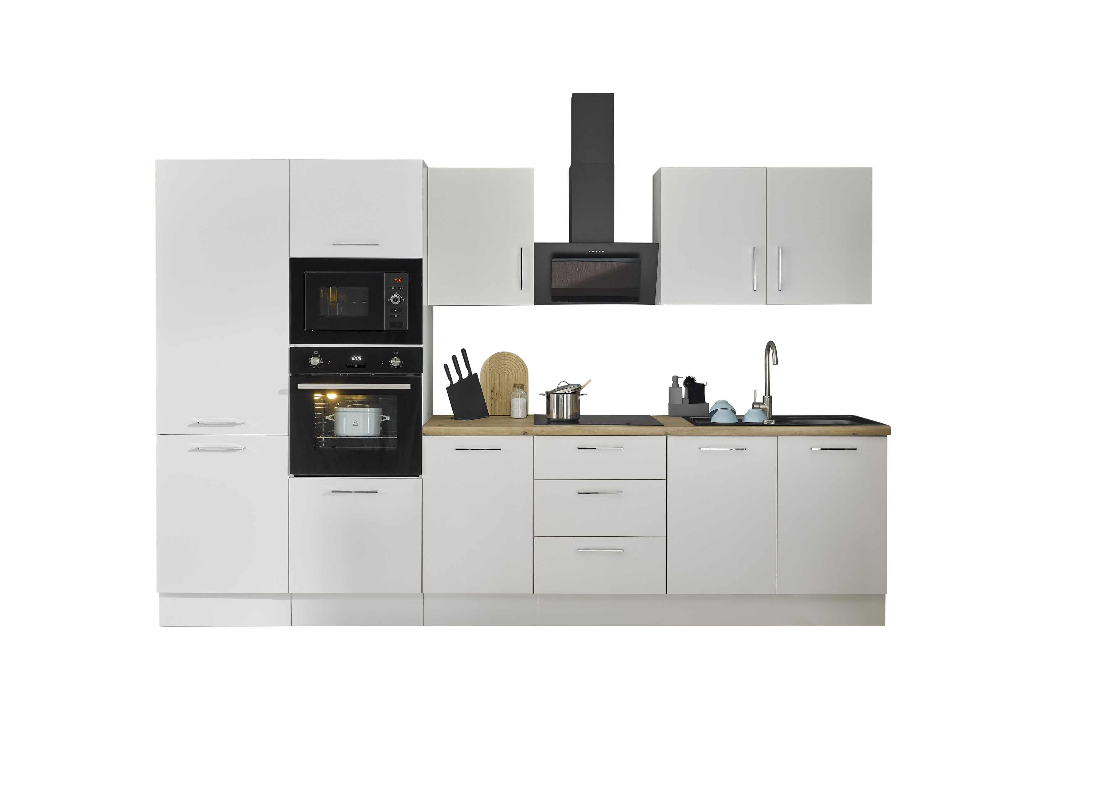 Bloc cuisine avec électroménager CORNWALL (bloc cuisine-four-réfrigérateur-micro-ondes) II Bloc cuisine avec électroménager CORNWALL (bloc cuisine-four-réfrigérateur-micro-ondes) II