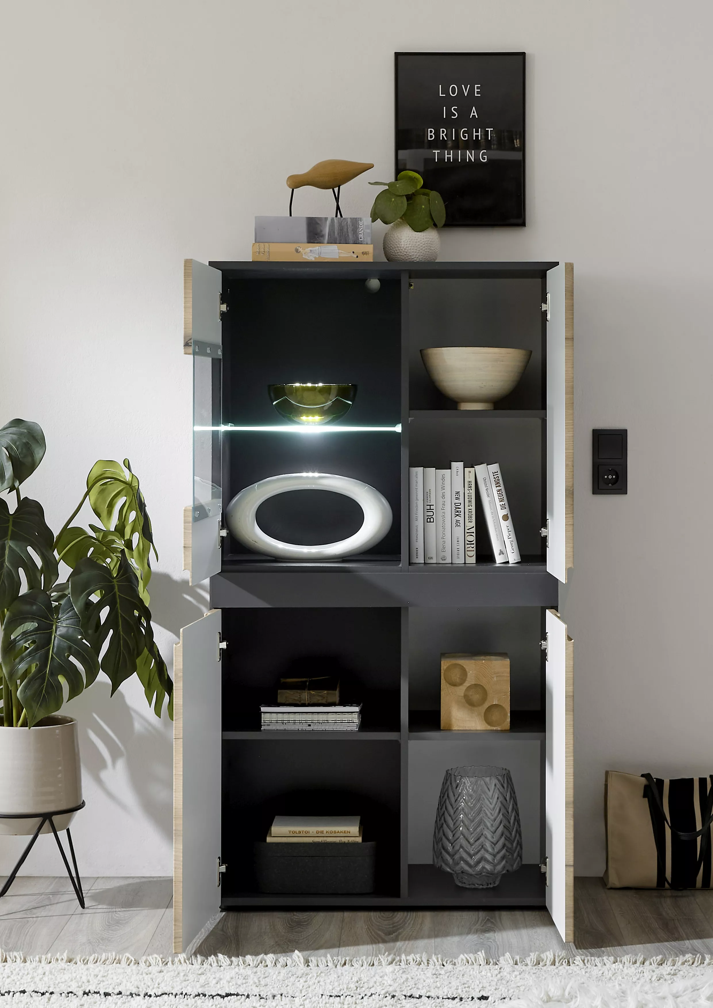 Bahut haut vitrine CORK