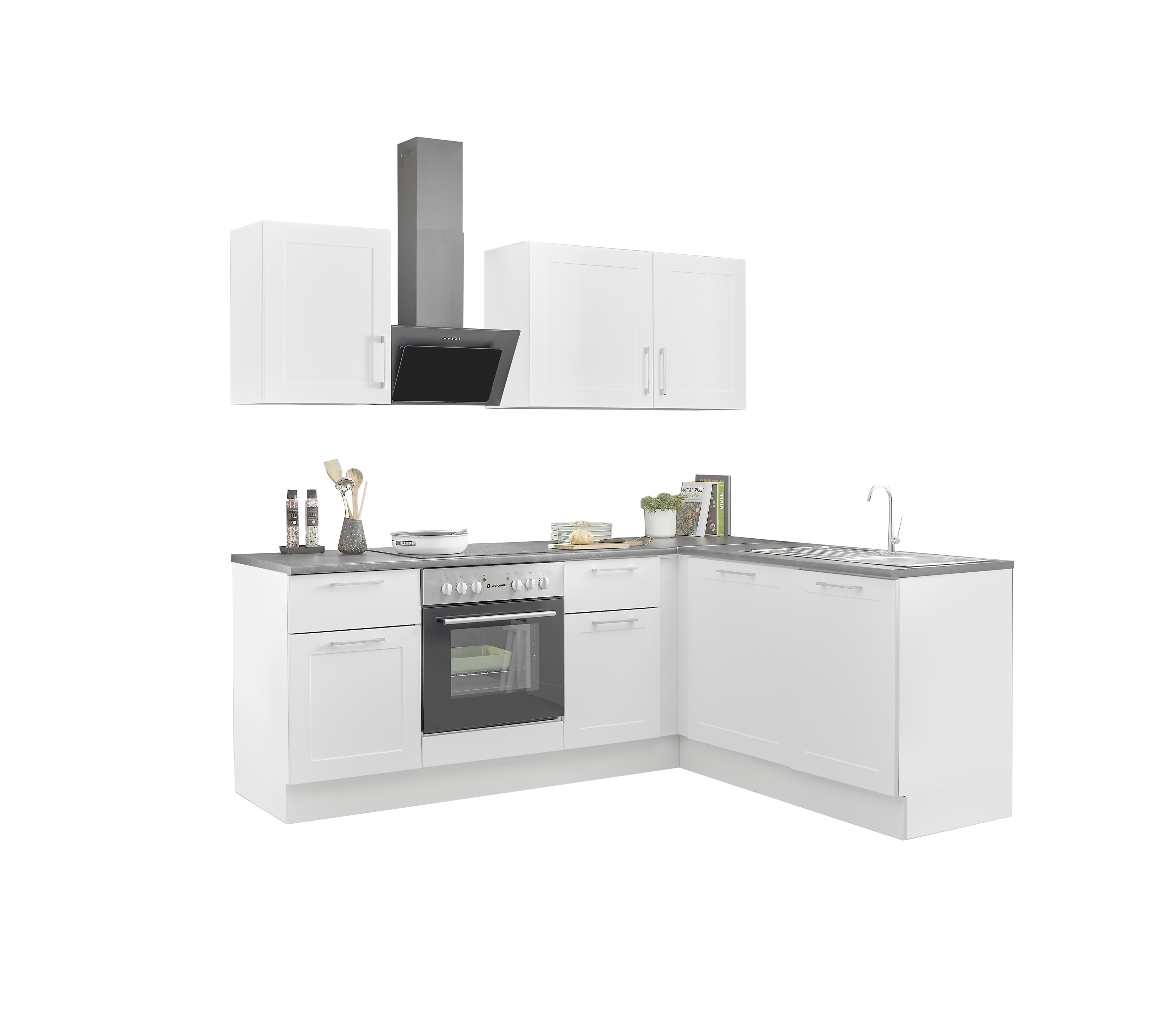 Küchenblock mit E-Geräten HASTINGS  (Ecke) I Küchenblock mit E-Geräten HASTINGS  (Ecke) I