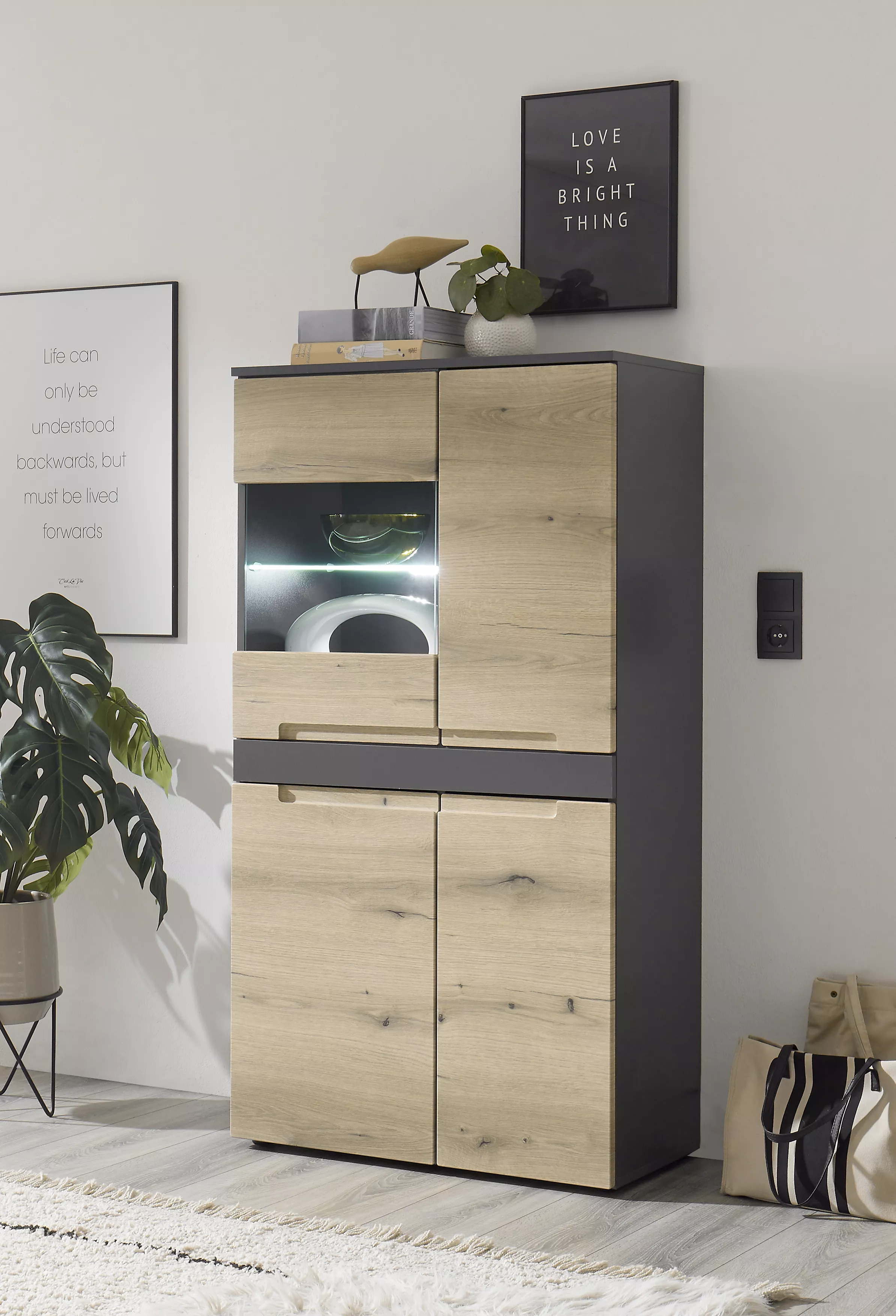 Bahut haut vitrine CORK