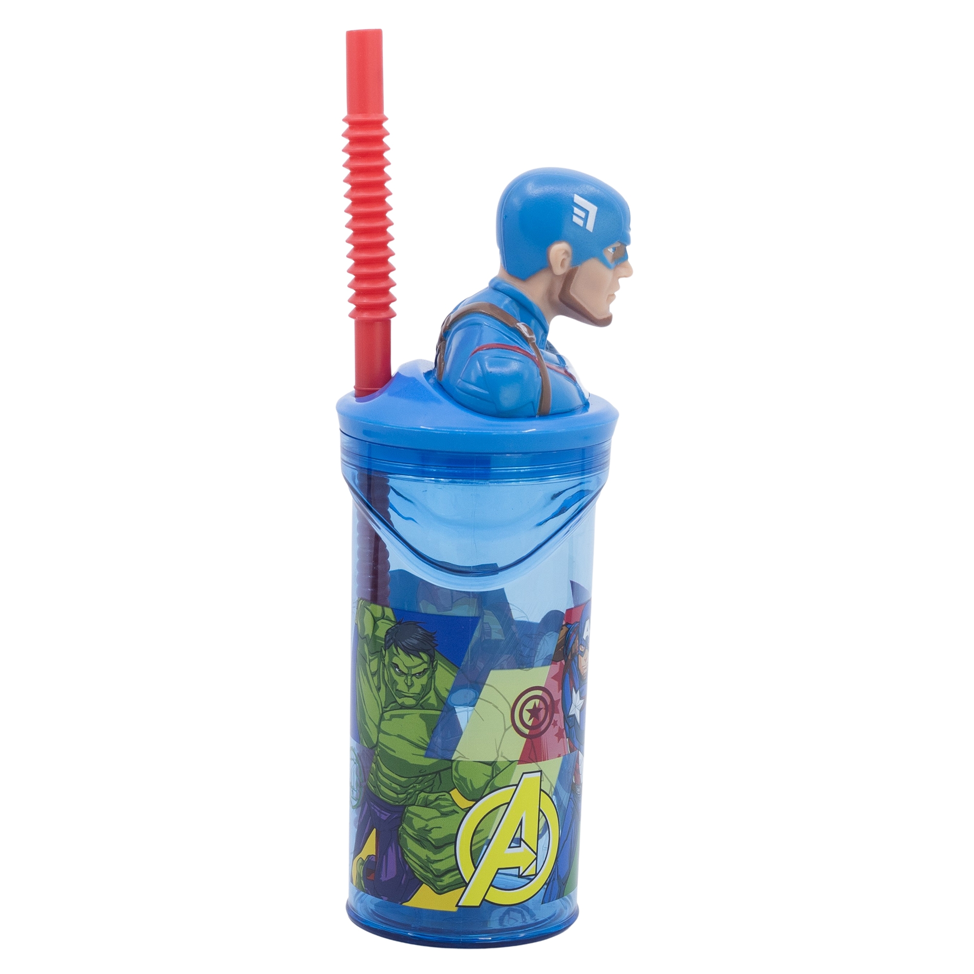 Gourde 3D avec paille Avengers AVENGERS
