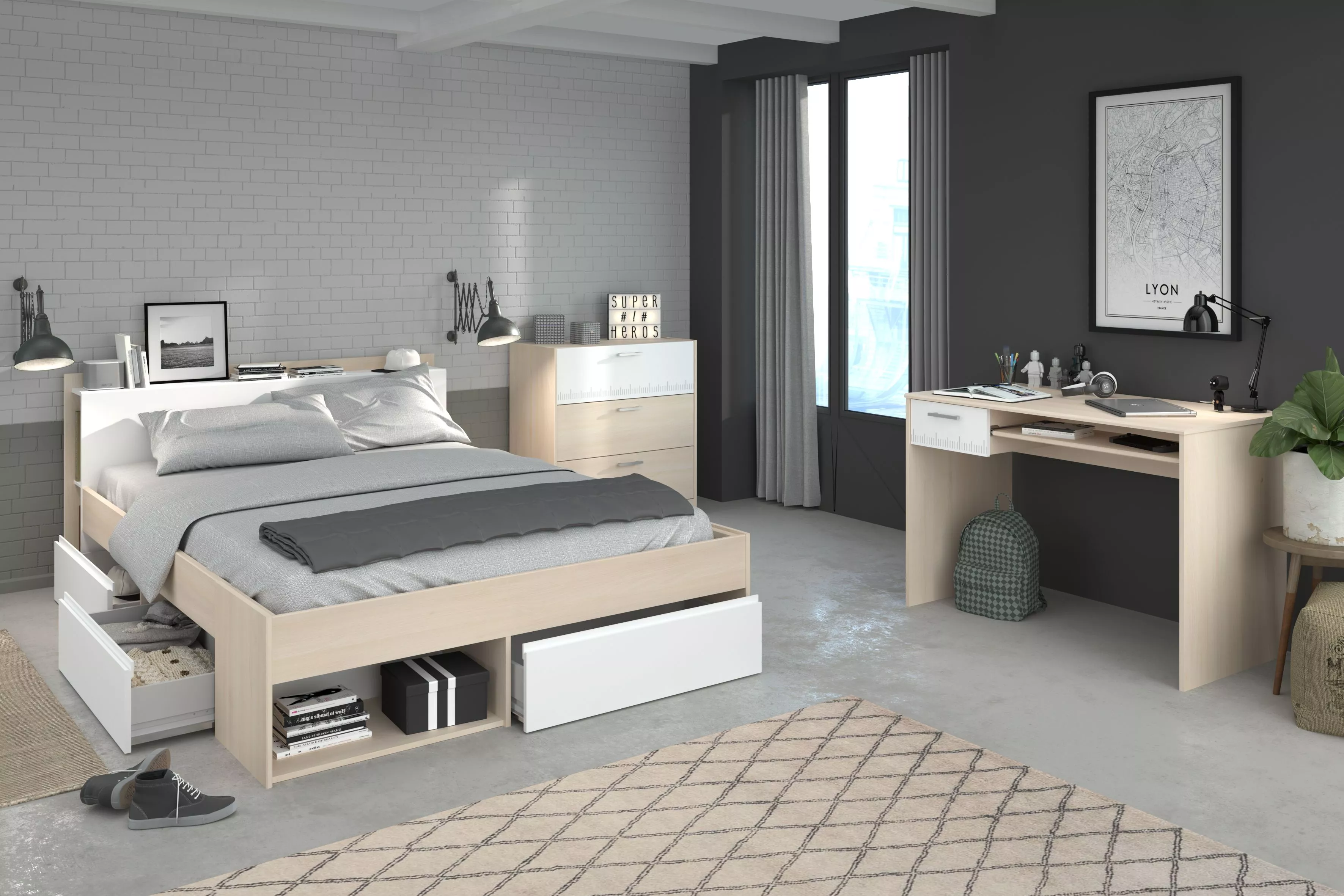 Schlafzimmer 3-teilig MOST 60