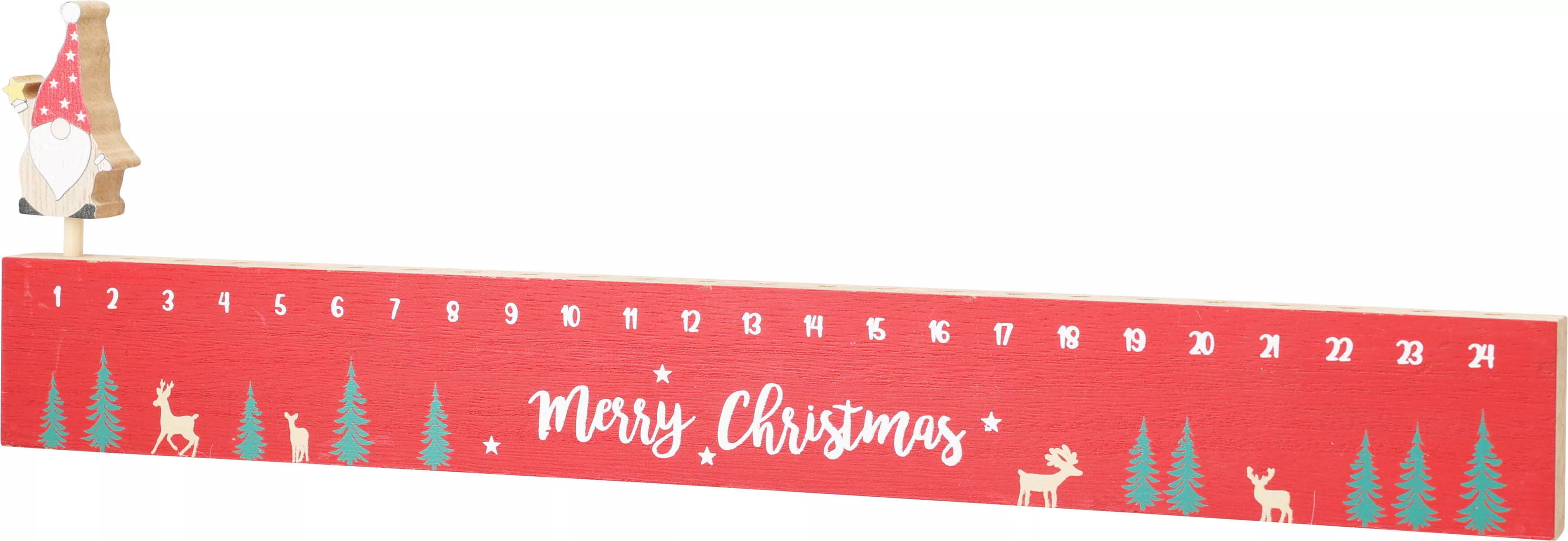 Barre calendrier de l'Avent avec lutin CHRISTMAS