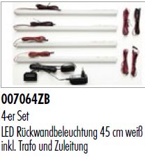 LED-Rückwandbeleuchtung 4er-Set CALI