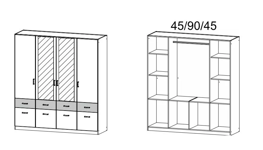 Drehtürenschrank BREMEN-EXTRA