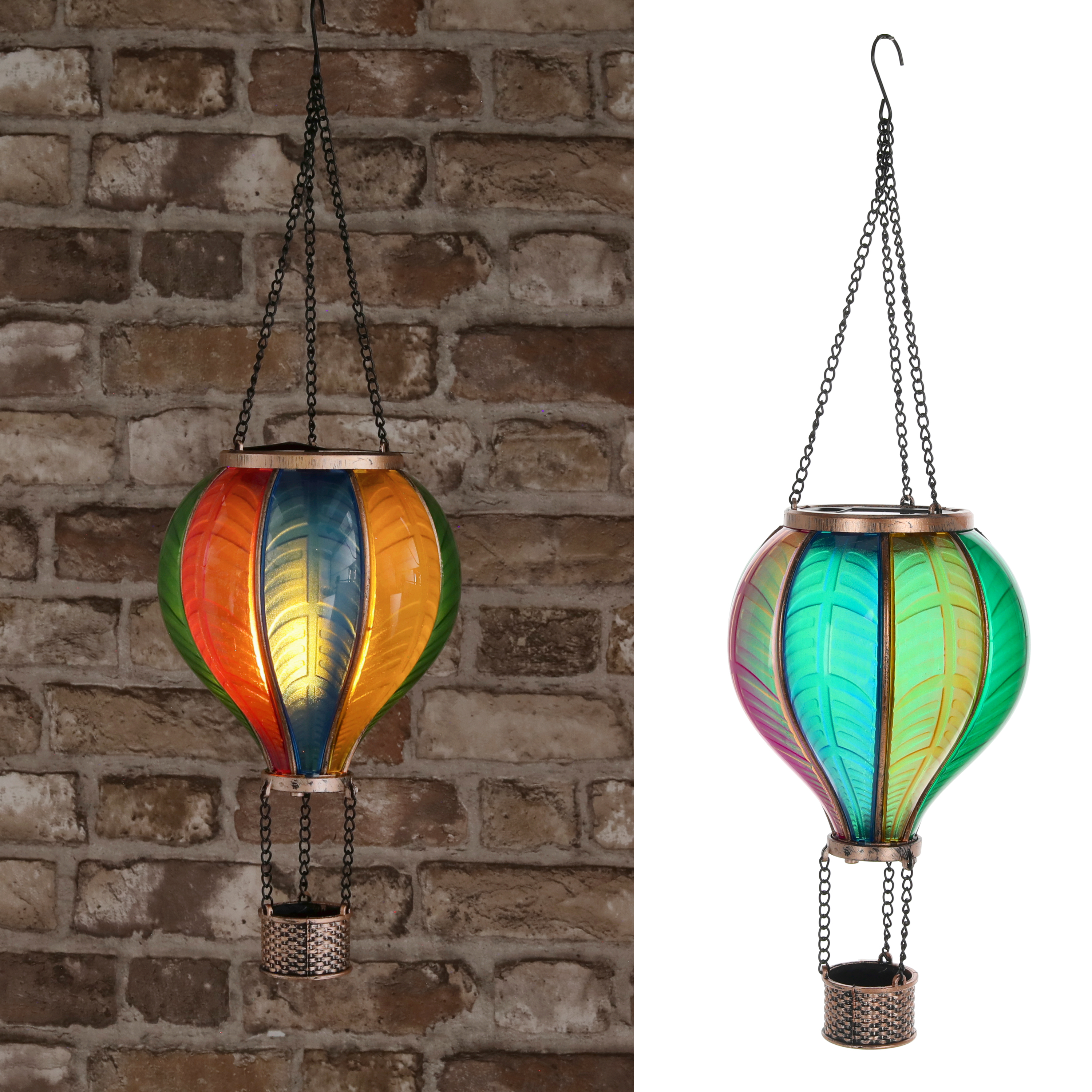 LED Heißluftballon zum hängen SOLAR