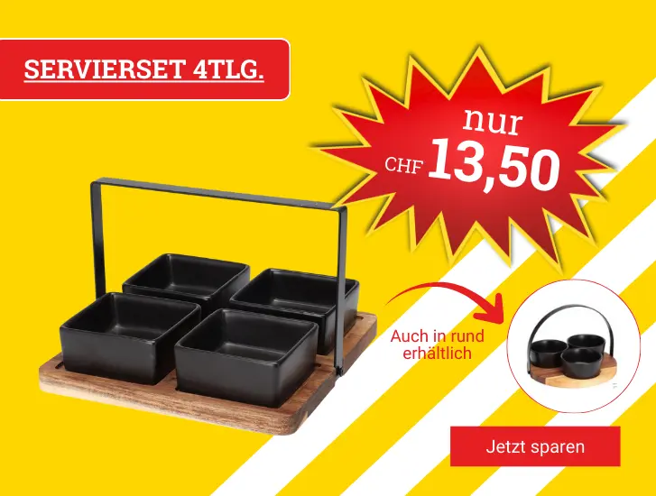 MEGA PREIS! Servierset bestehend aus 4 Schälchen und 1 Tablett