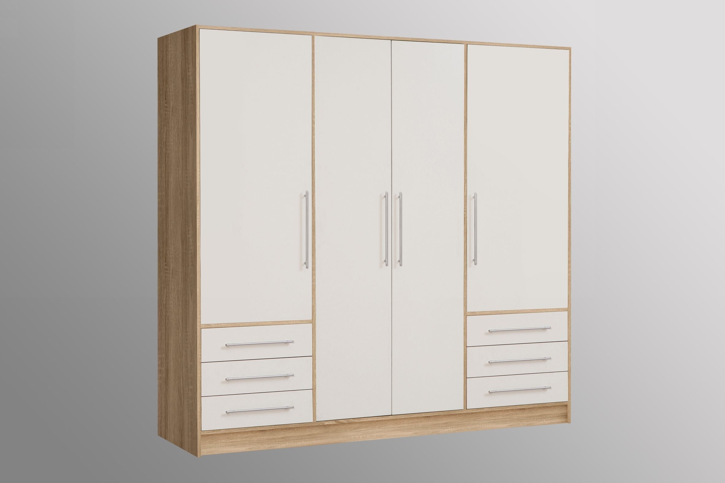 Kleiderschrank JUPITER Sonoma Eiche-Weiß 16-16 Kleiderschrank JUPITER Sonoma Eiche-Weiß 16-16