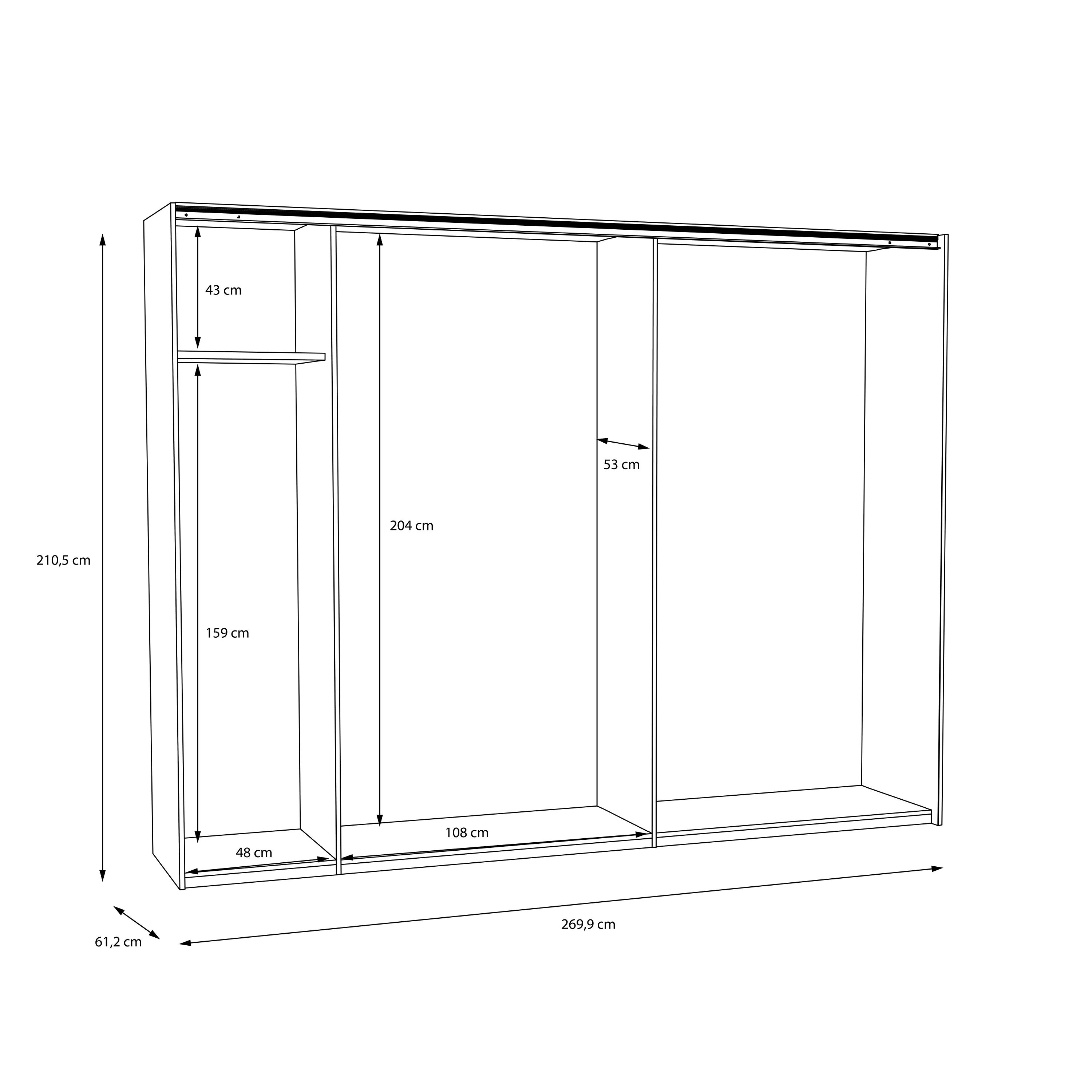 Schwebetürenschrank TULUZA