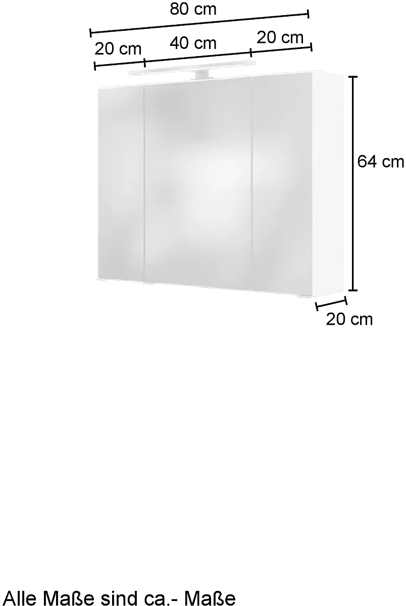 3D-Spiegelschrank 80 AREZZO