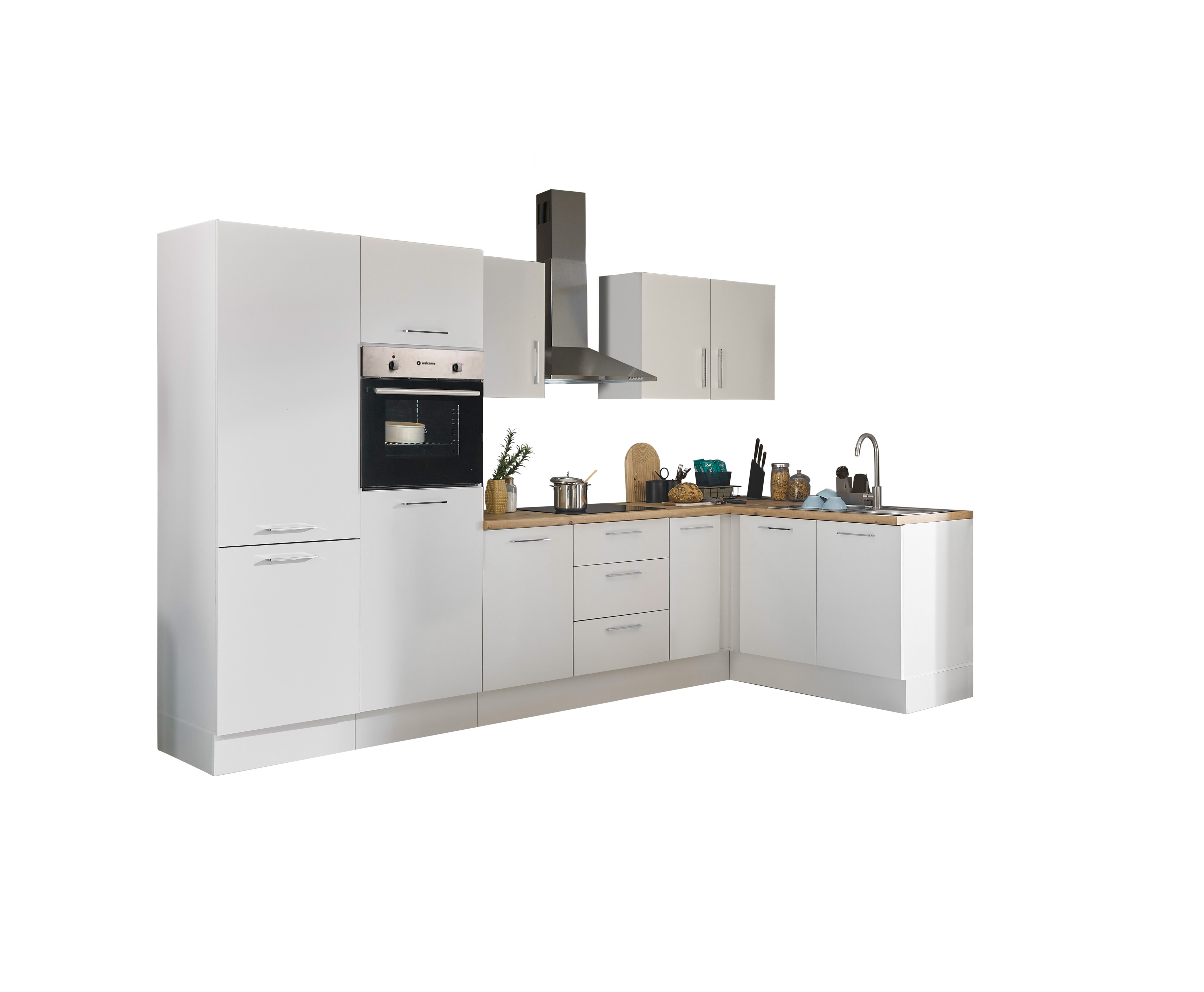 Bloc cuisine avec électroménager CORNWALL (cuisine d'angle-four-réfrigérateur) III Bloc cuisine avec électroménager CORNWALL (cuisine d'angle-four-réfrigérateur) III