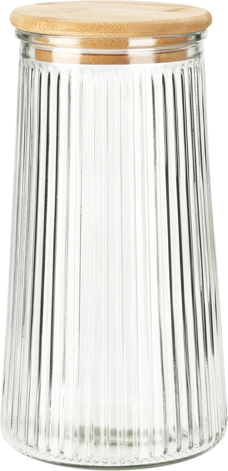 Bocal en verre rainuré 1400ML KITCHEN MARKET Bocal en verre rainuré 1400ML KITCHEN MARKET