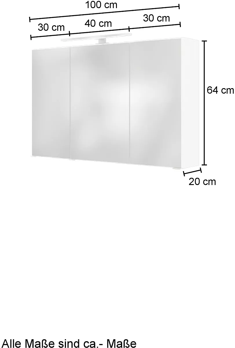3D-Spiegelschrank 100 AREZZO