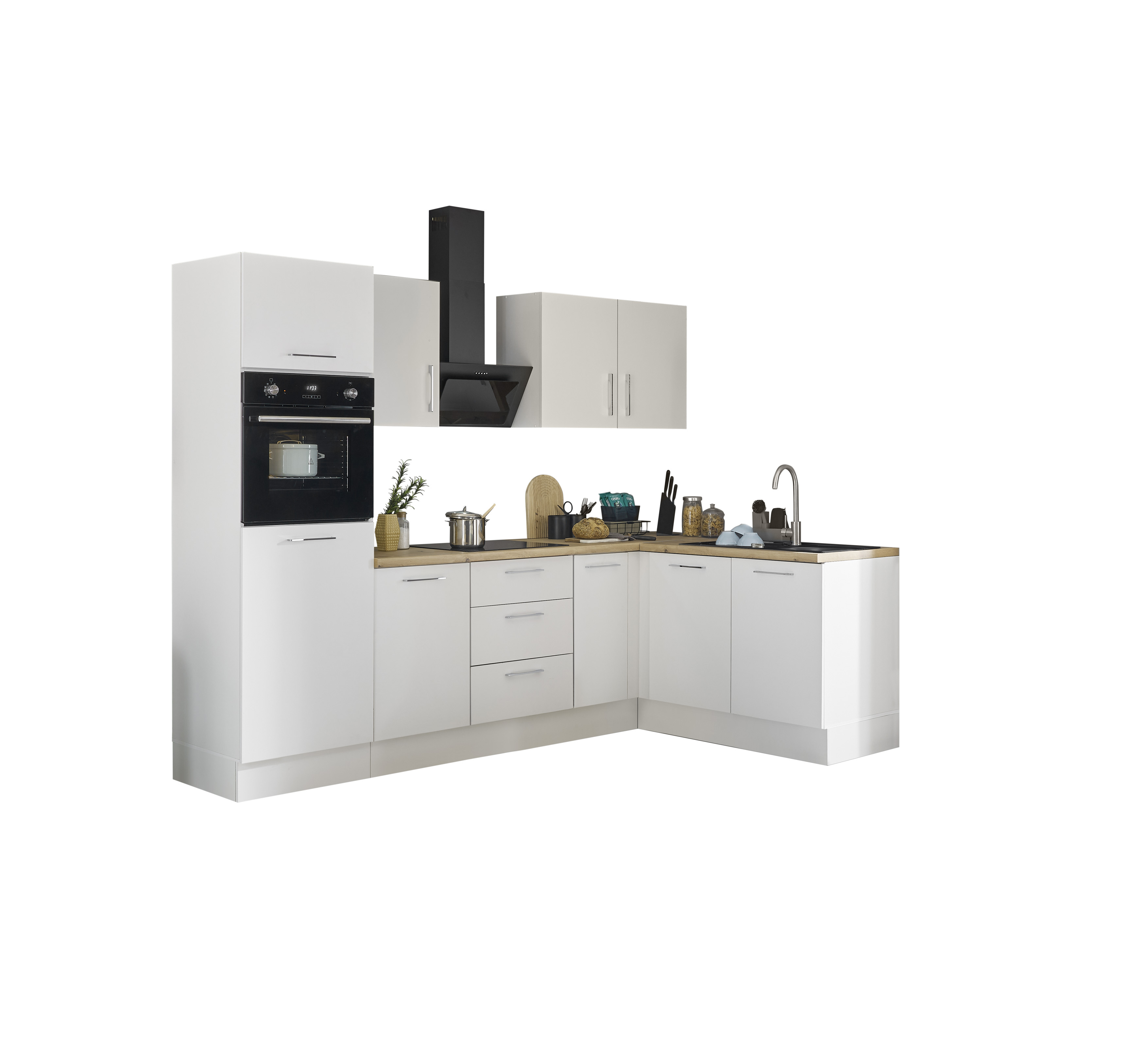 Bloc cuisine avec électroménager CORNWALL (cuisine d'angle-four-réfrigérateur) II Bloc cuisine avec électroménager CORNWALL (cuisine d'angle-four-réfrigérateur) II