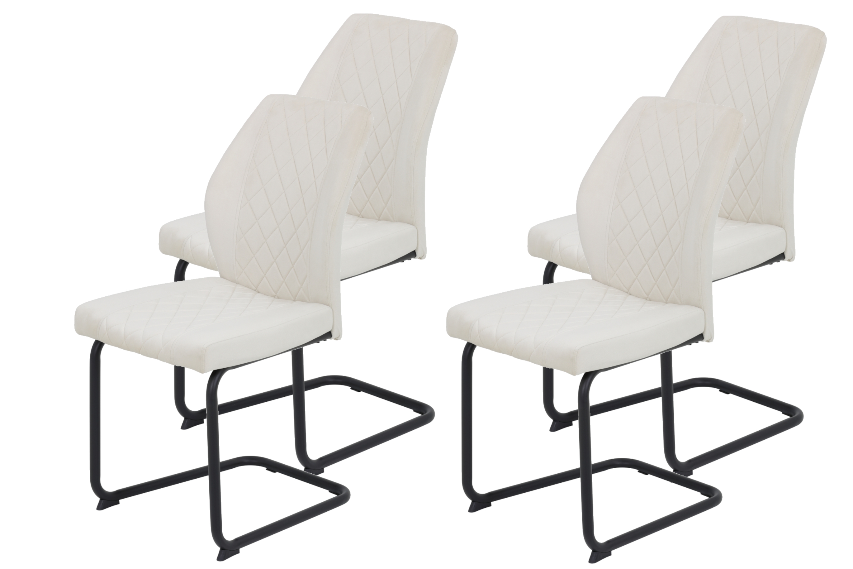 Lot de 4 chaises à piètement luge OSLO S Lot de 4 chaises à piètement luge OSLO S