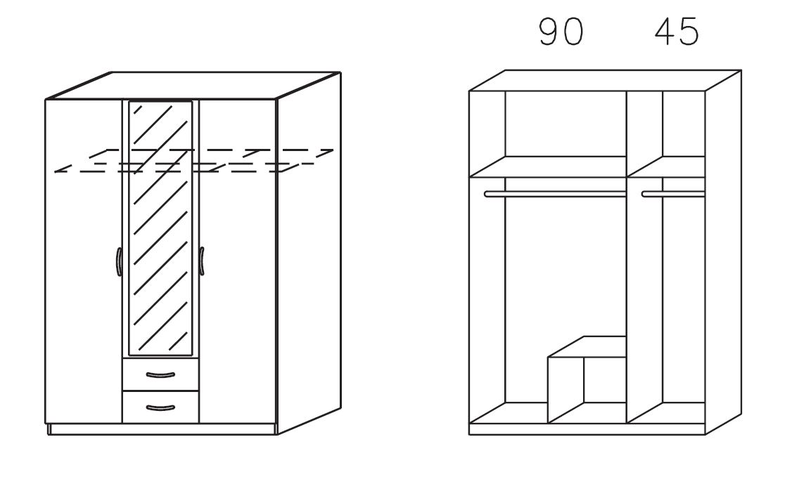 Drehtürenschrank CASE