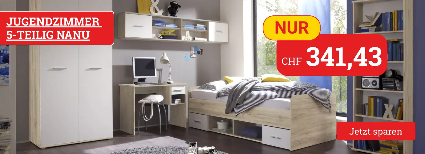MEGA Preis! Jugendzimmer NANU 5-teilig