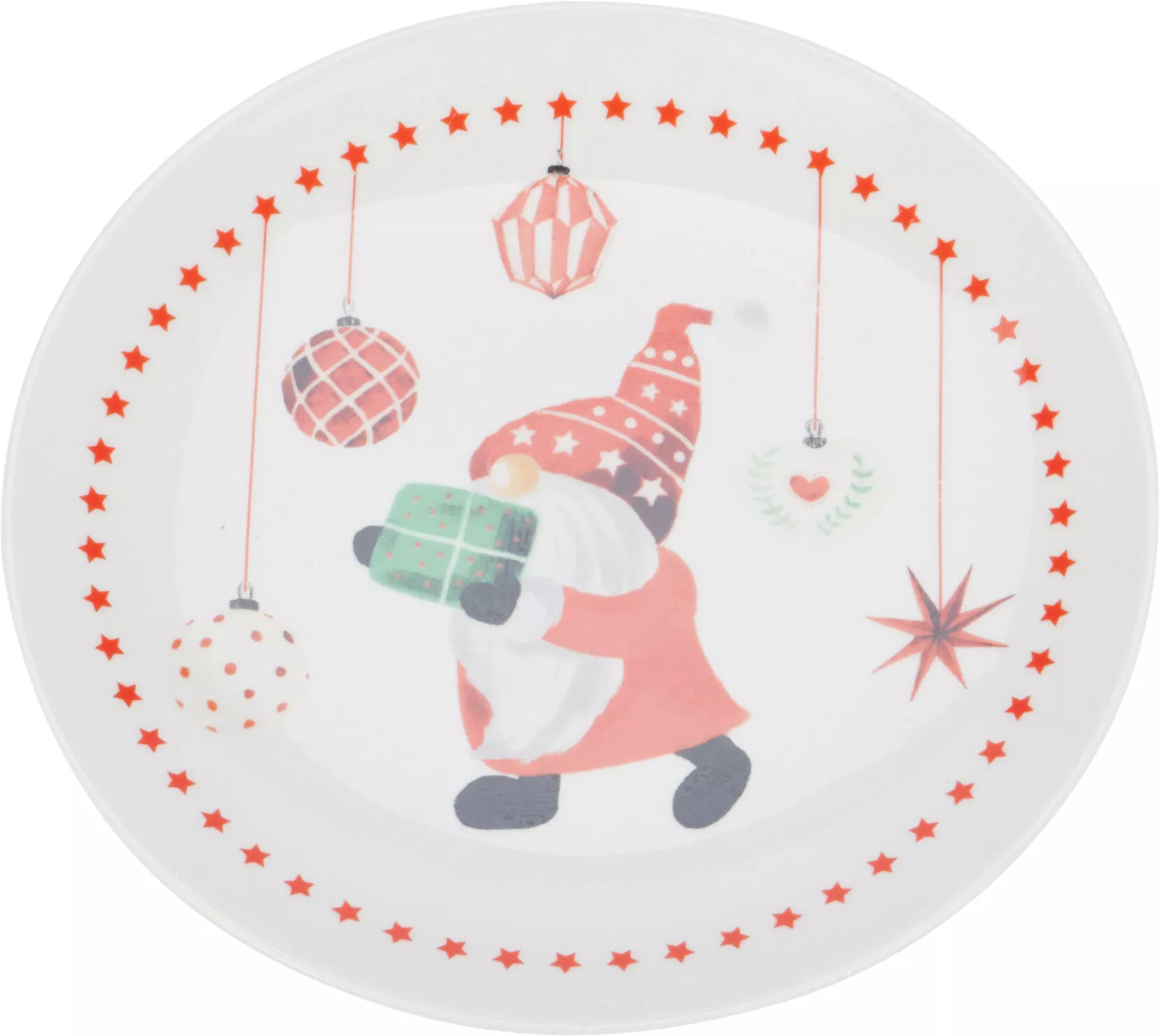 Assiette à dessert motif lutin CHRISTMAS